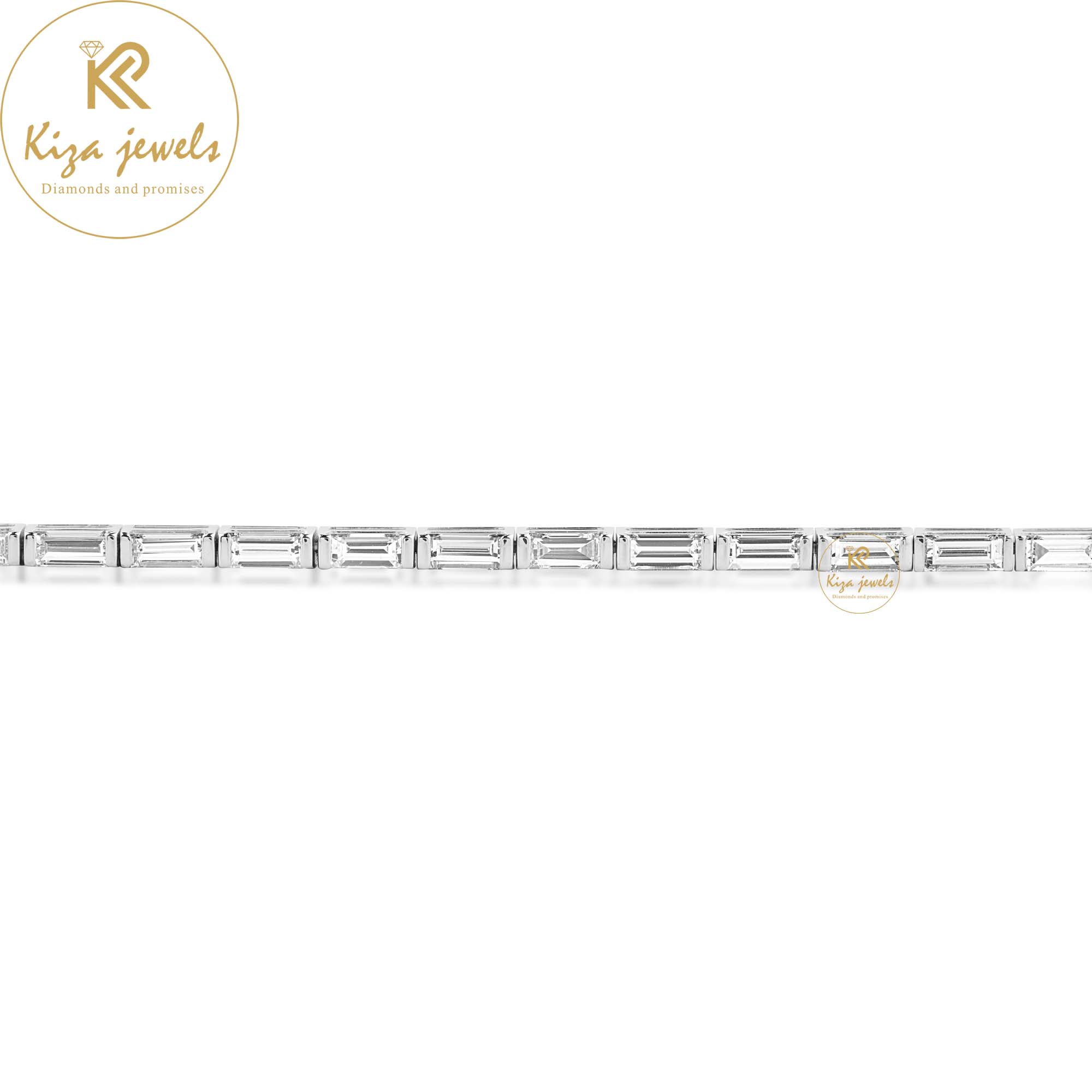 7.77 TDW Baguette Cut Diamond Tennis Bracelet