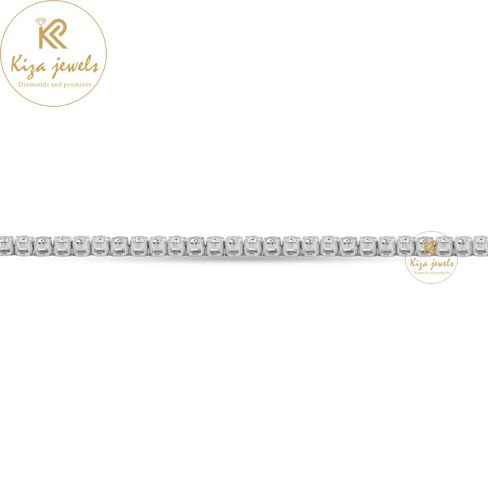 5.58 TDW Round Cut Diamond Tennis Bracelet