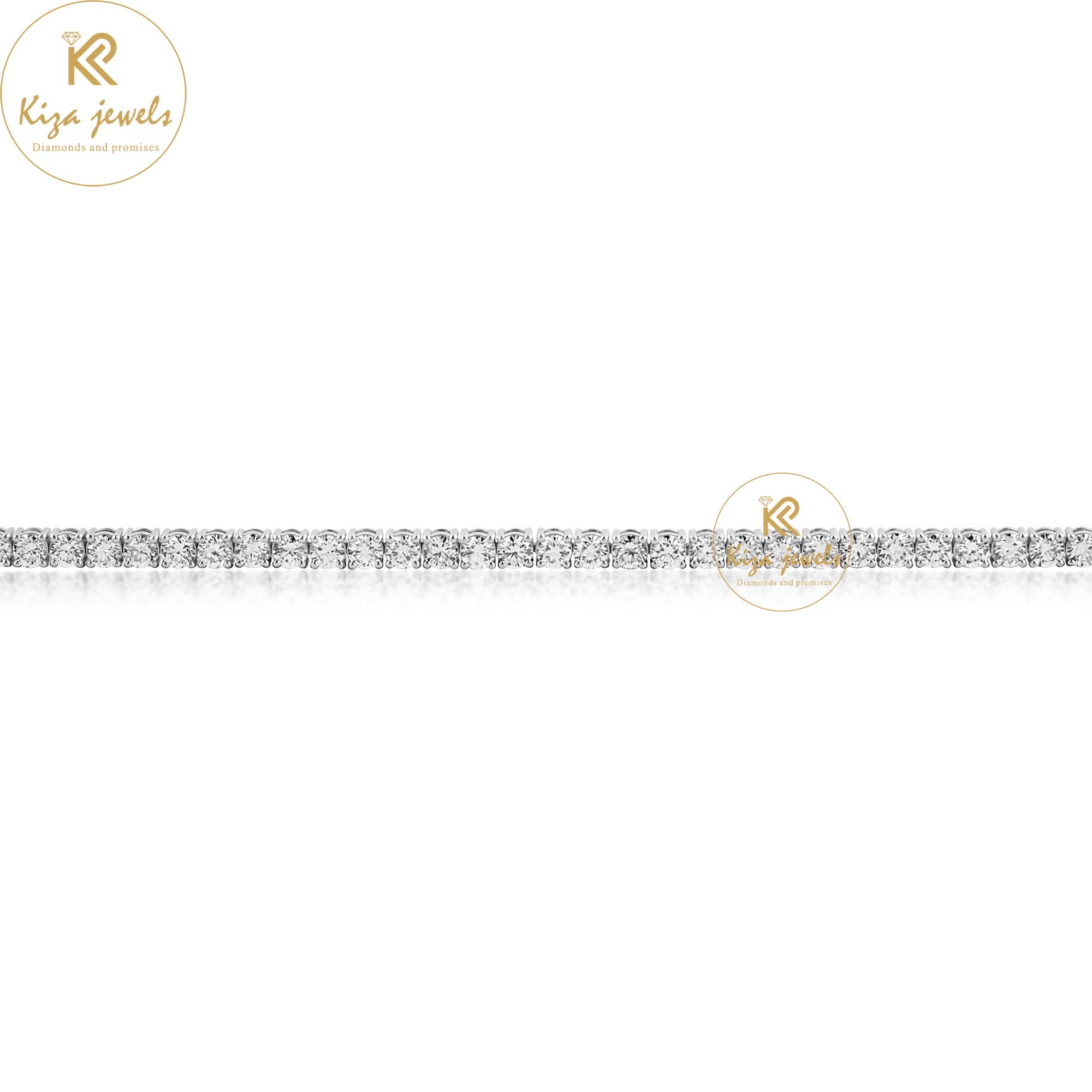 4.60 TDW Round Cut Diamond Tennis Bracelet