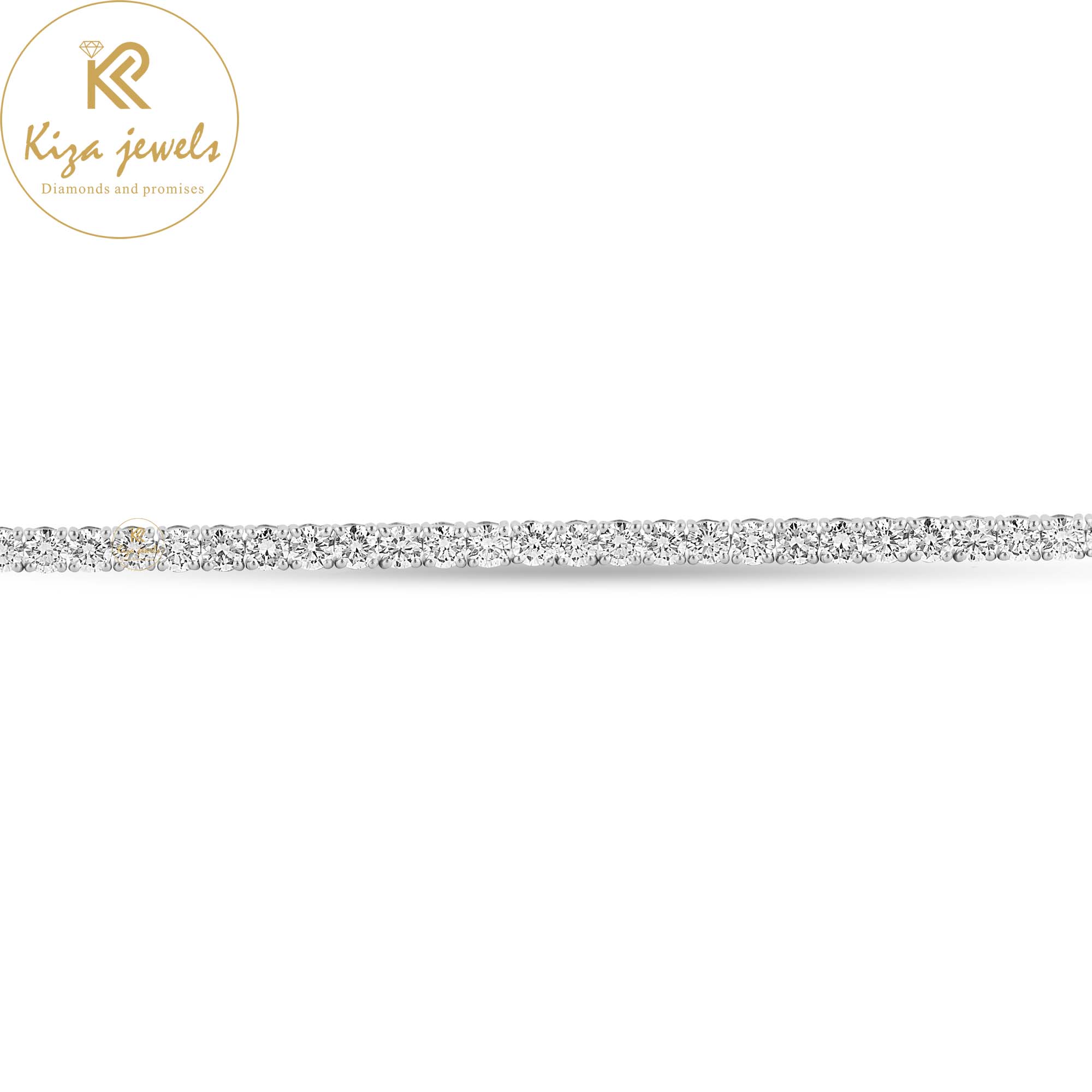 4.66 TDW Round Cut Diamond Tennis Bracelet