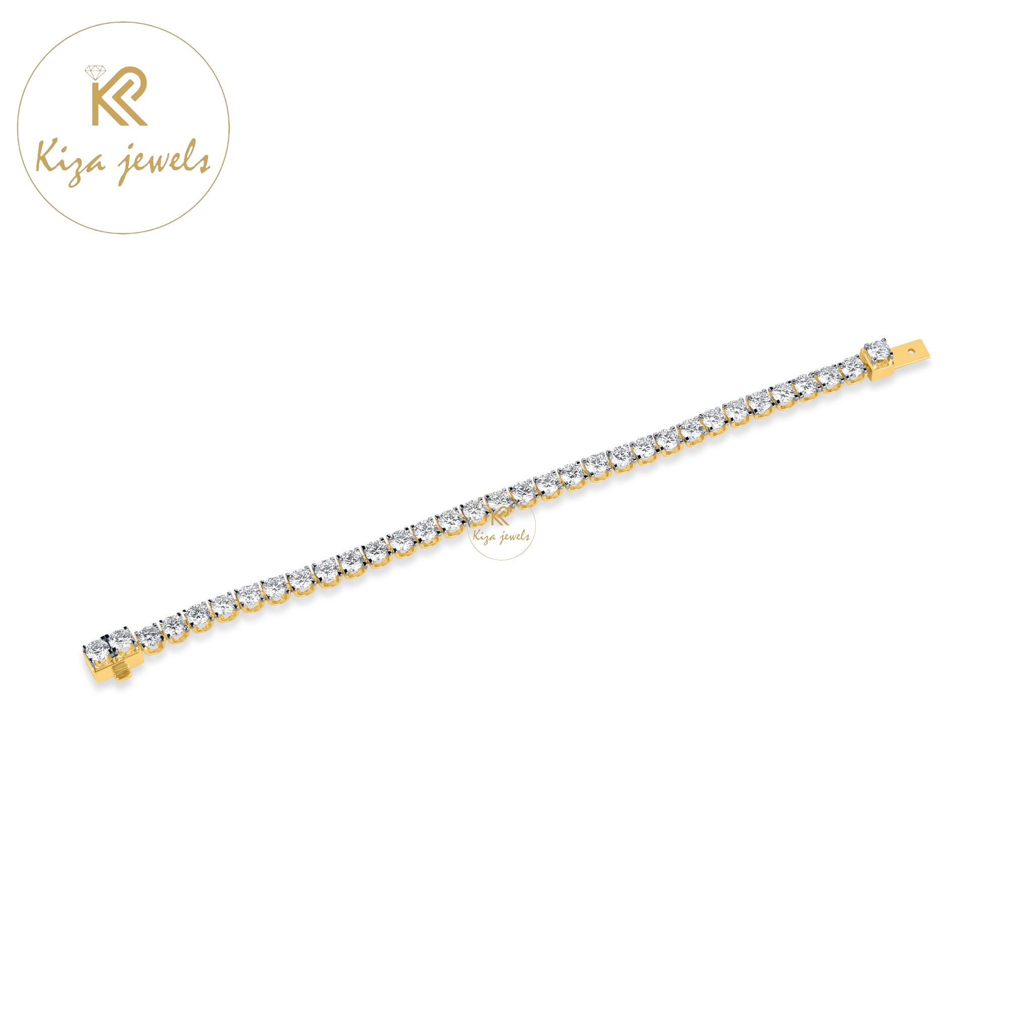 26.00 TDW Round Cut Diamond Tennis Bracelet