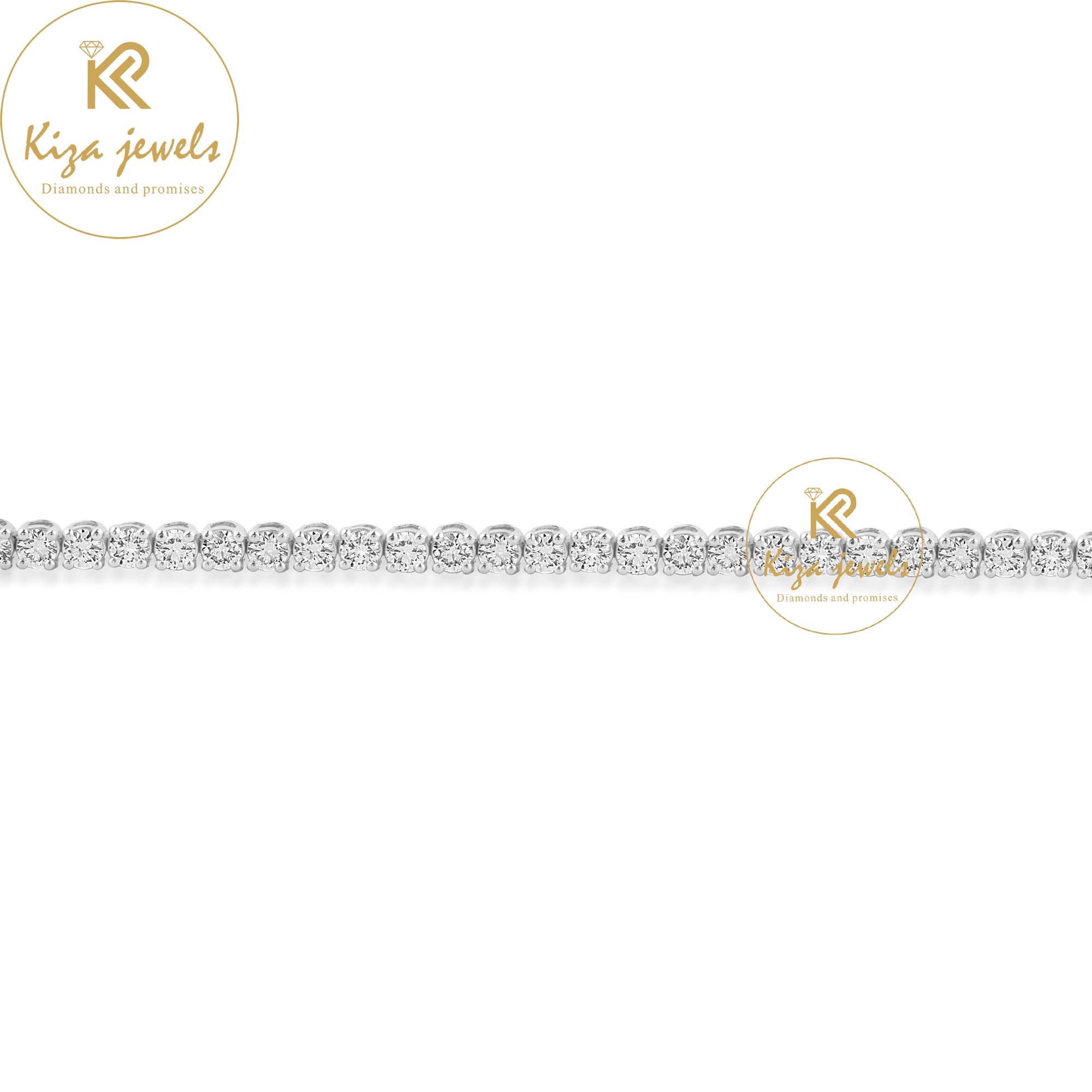 2.62 TDW Round Cut Diamond Tennis Bracelet