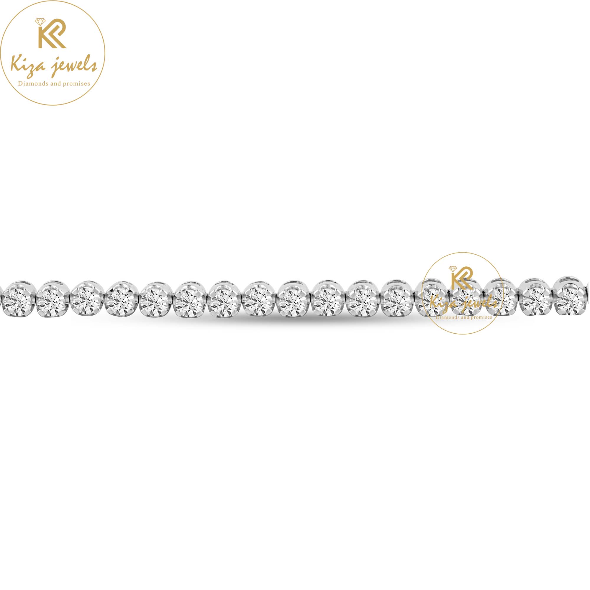 2.915 TDW Round Cut Diamond Tennis Bracelet