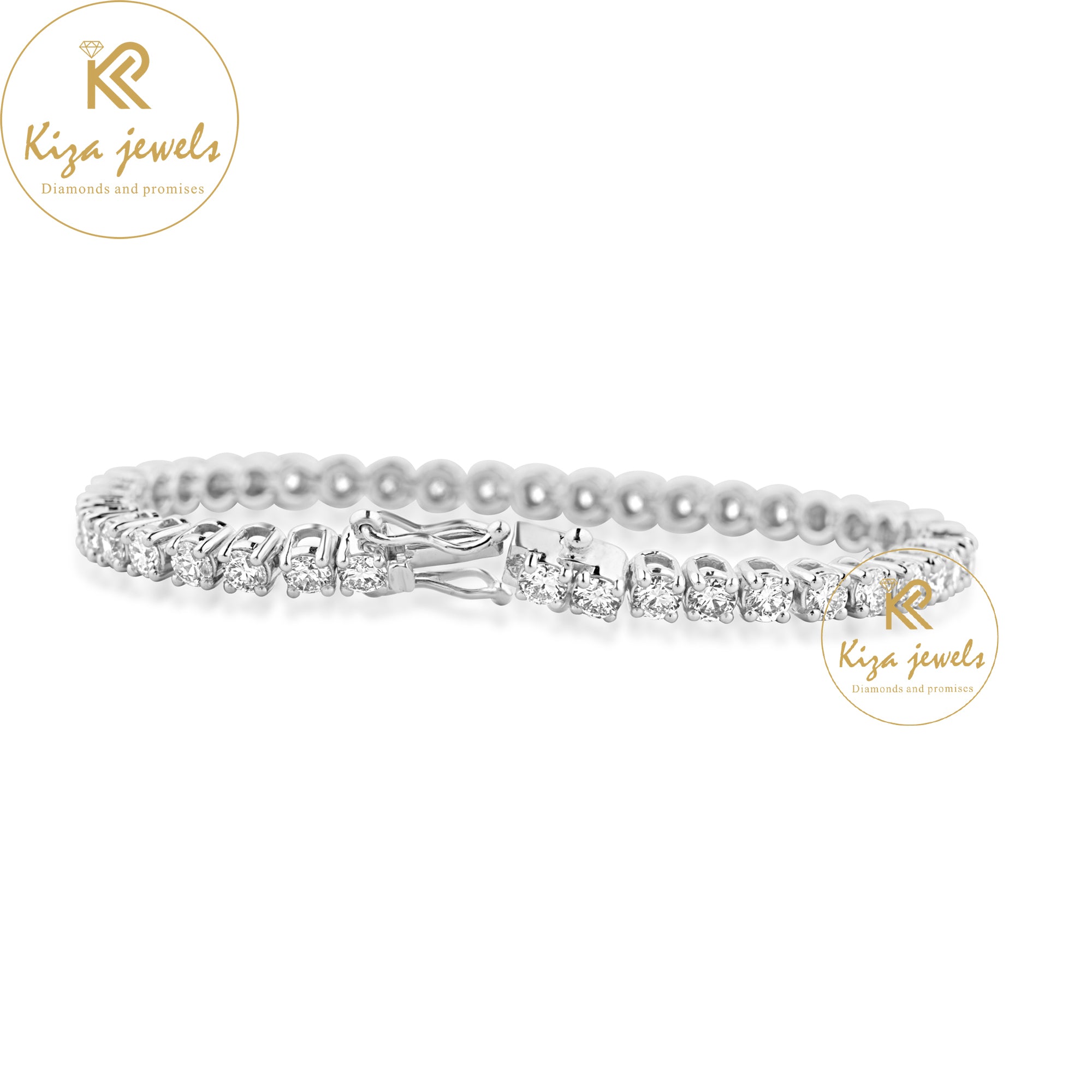 9.14 TDW Round Cut Diamond Tennis Bracelet