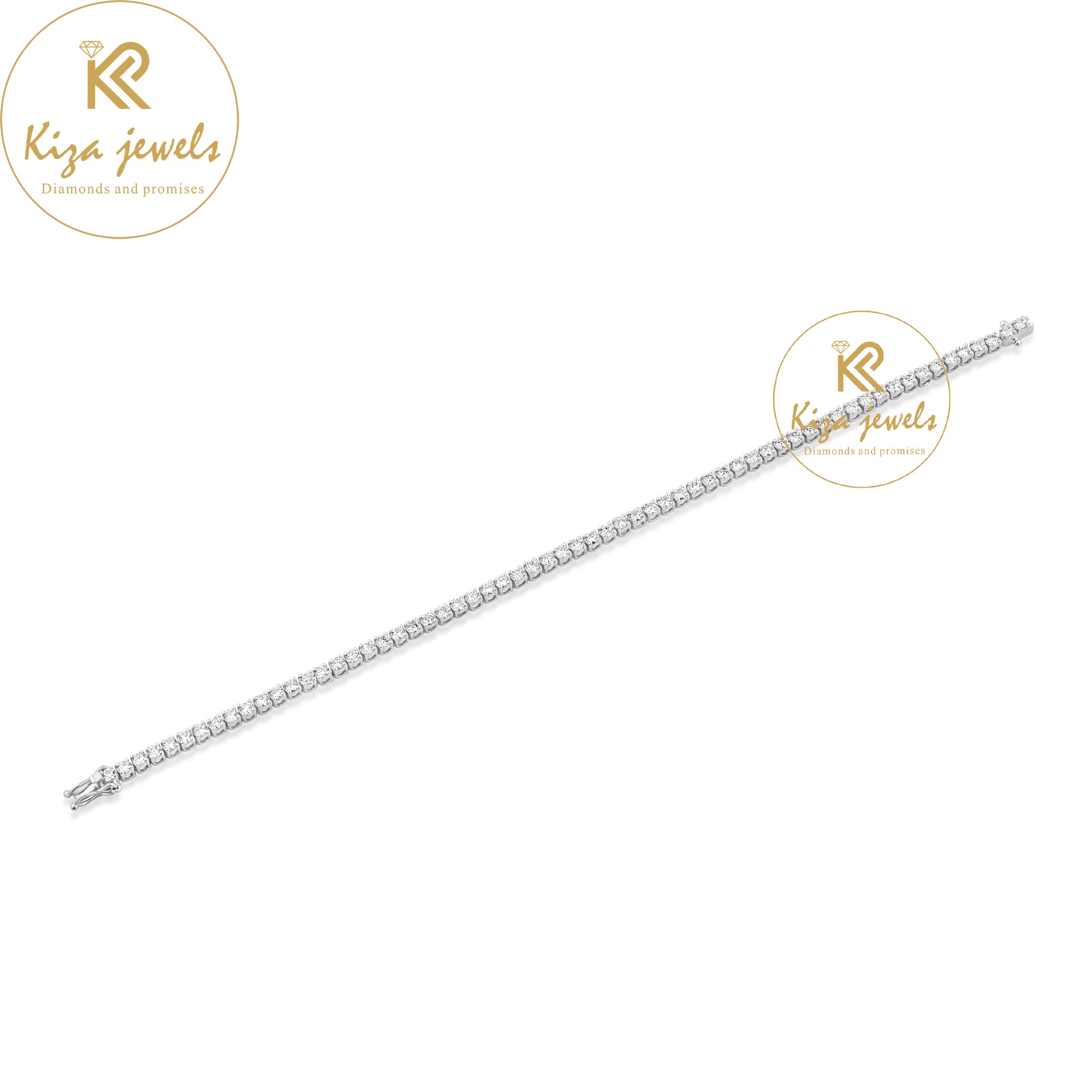 2.84 TDW Round Cut Diamond Tennis Bracelet