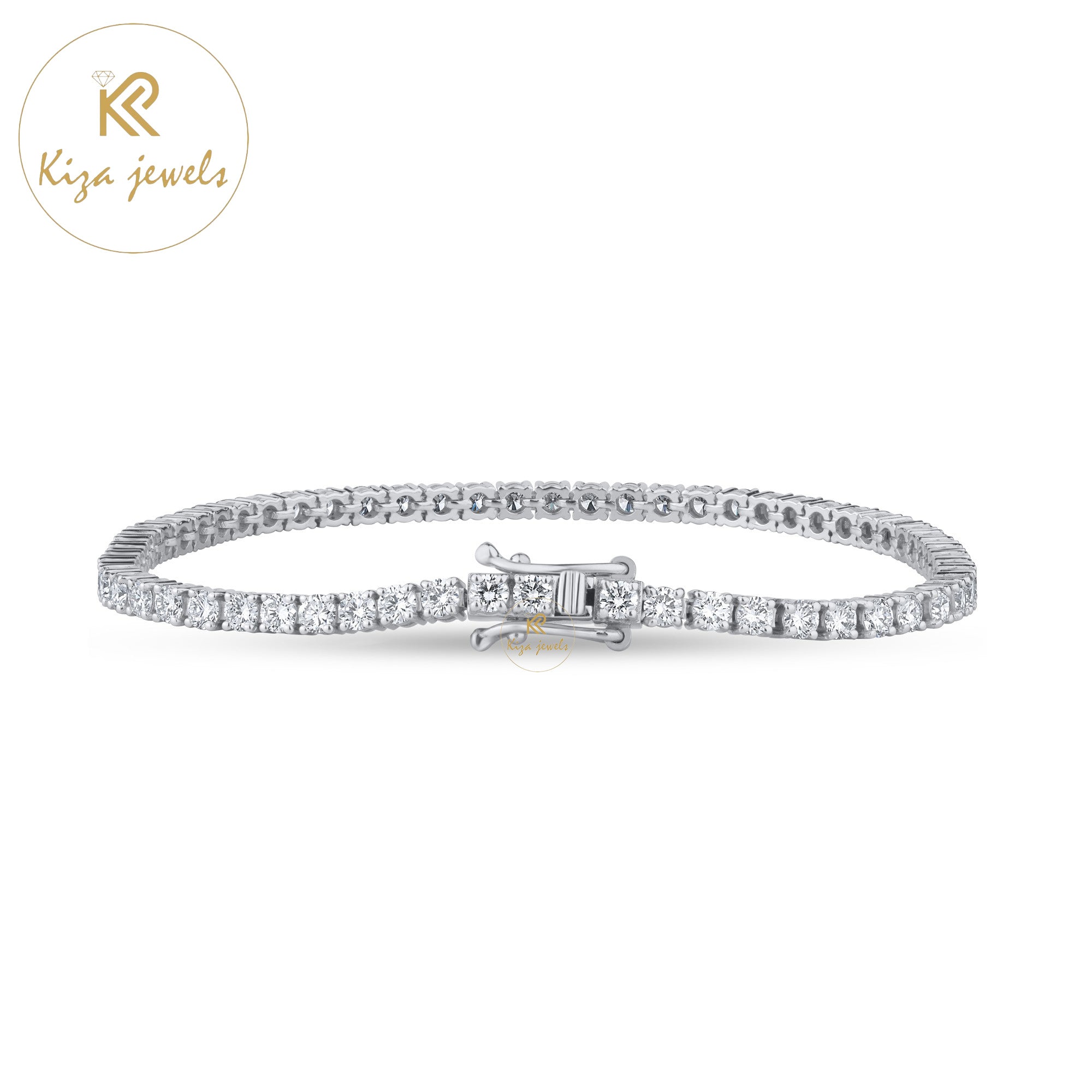 6.32 TDW Round Cut Diamond Tennis Bracelet