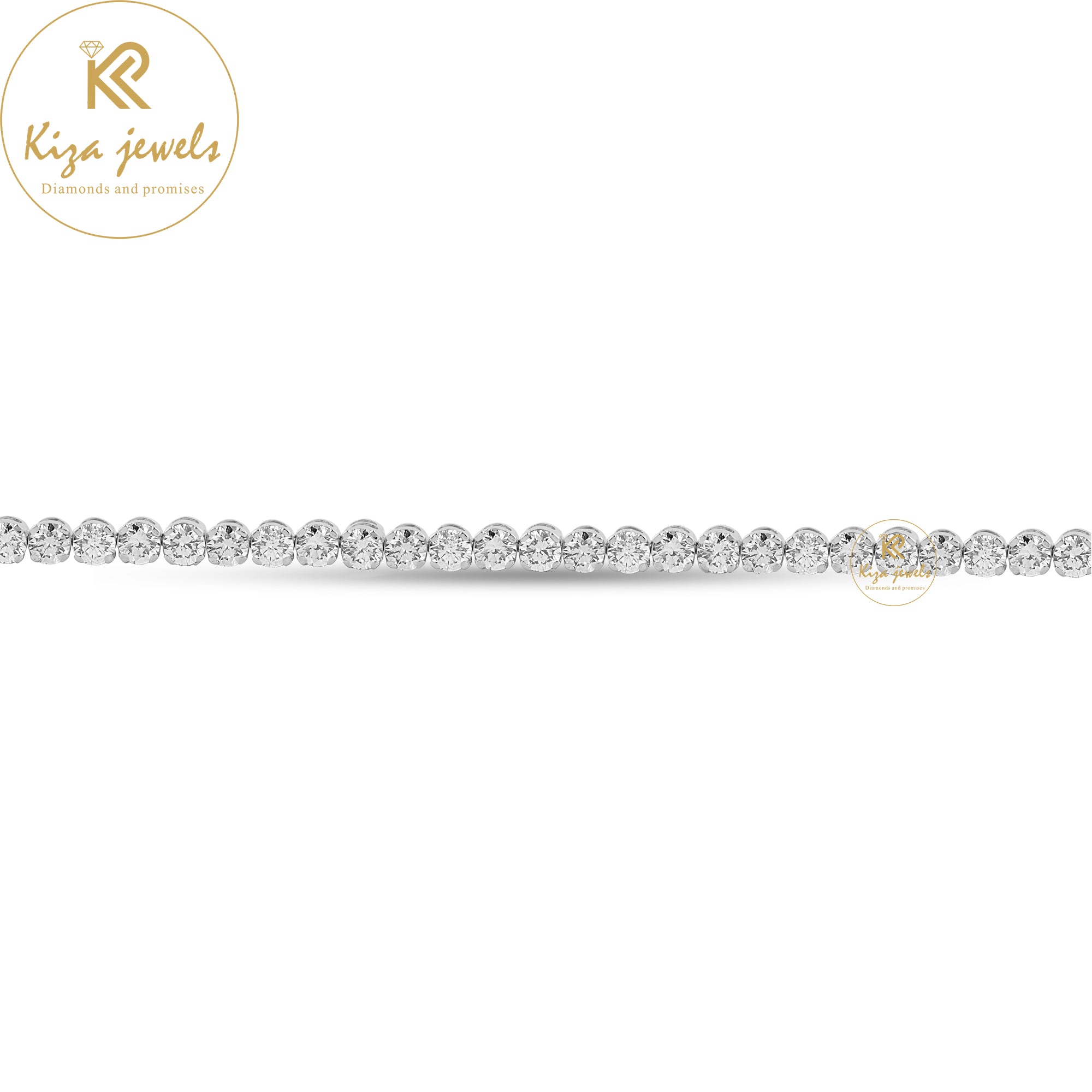 5.58 TDW Round Cut Diamond Tennis Bracelet