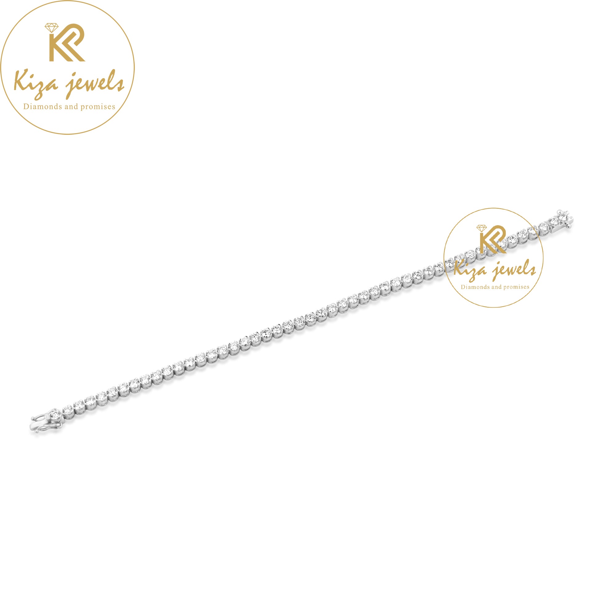 2.915 TDW Round Cut Diamond Tennis Bracelet