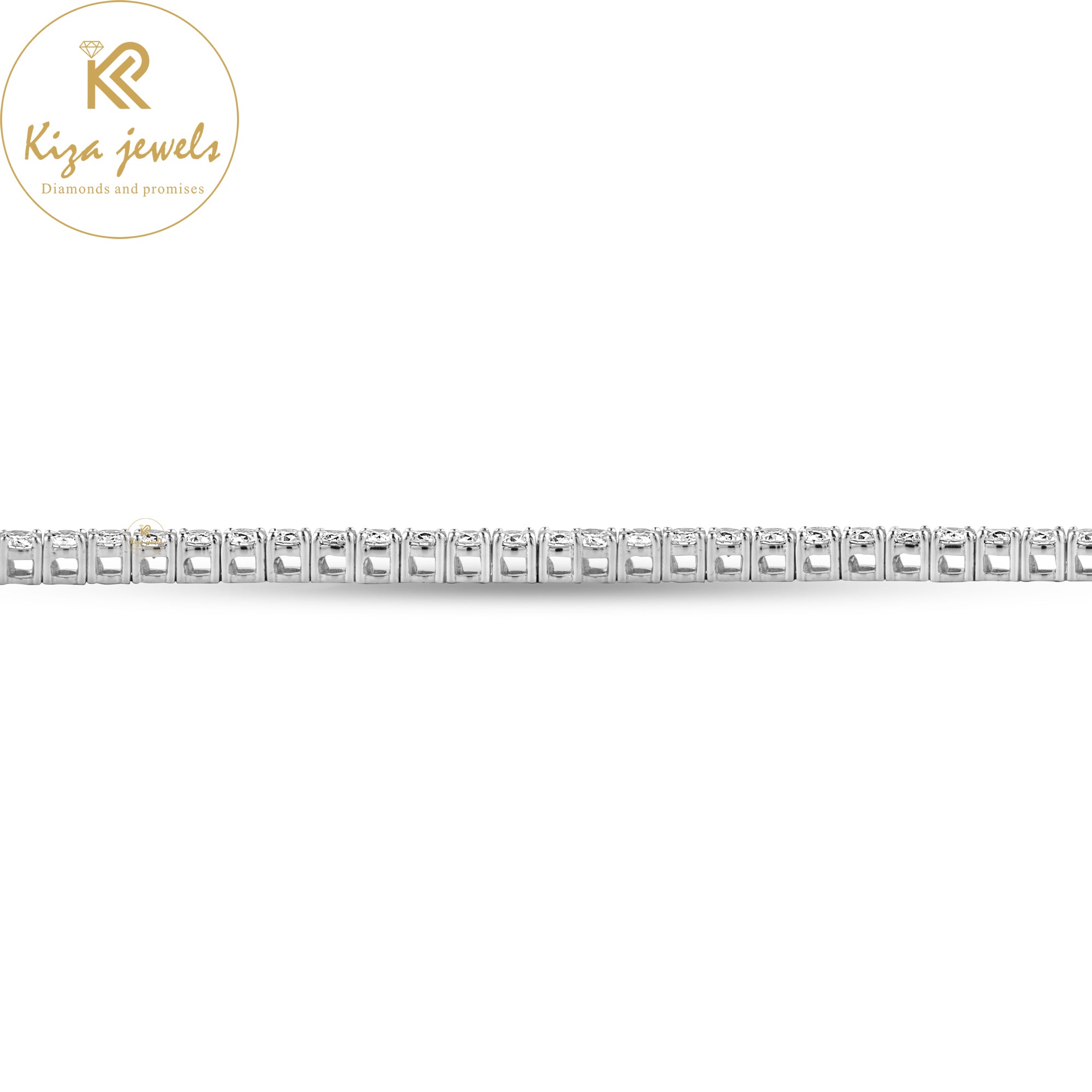 4.66 TDW Round Cut Diamond Tennis Bracelet