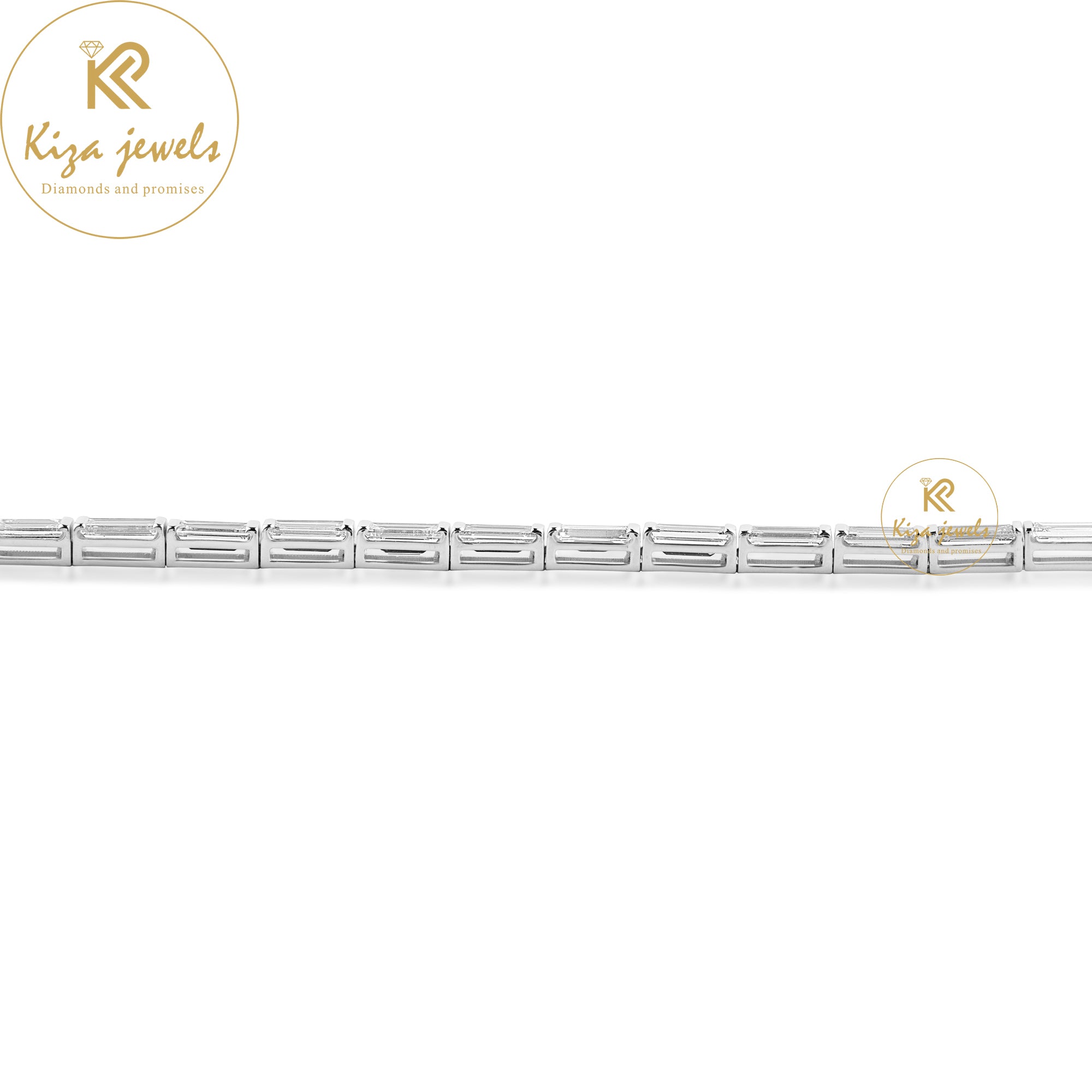 7.77 TDW Baguette Cut Diamond Tennis Bracelet