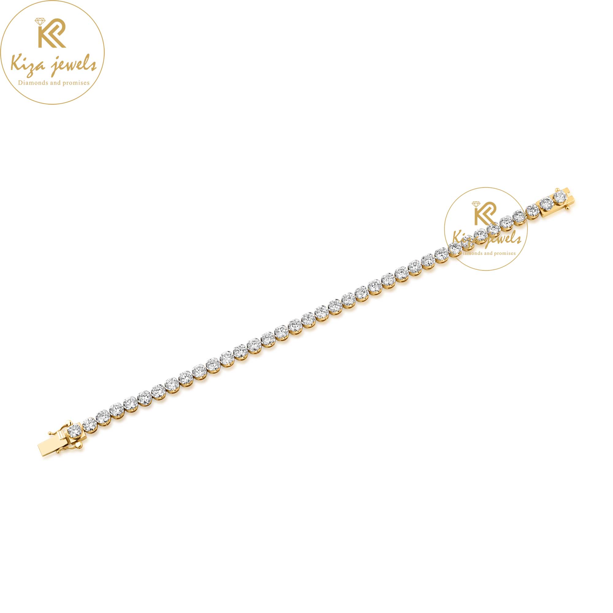 3.127 TDW Round Cut Diamond Tennis Bracelet