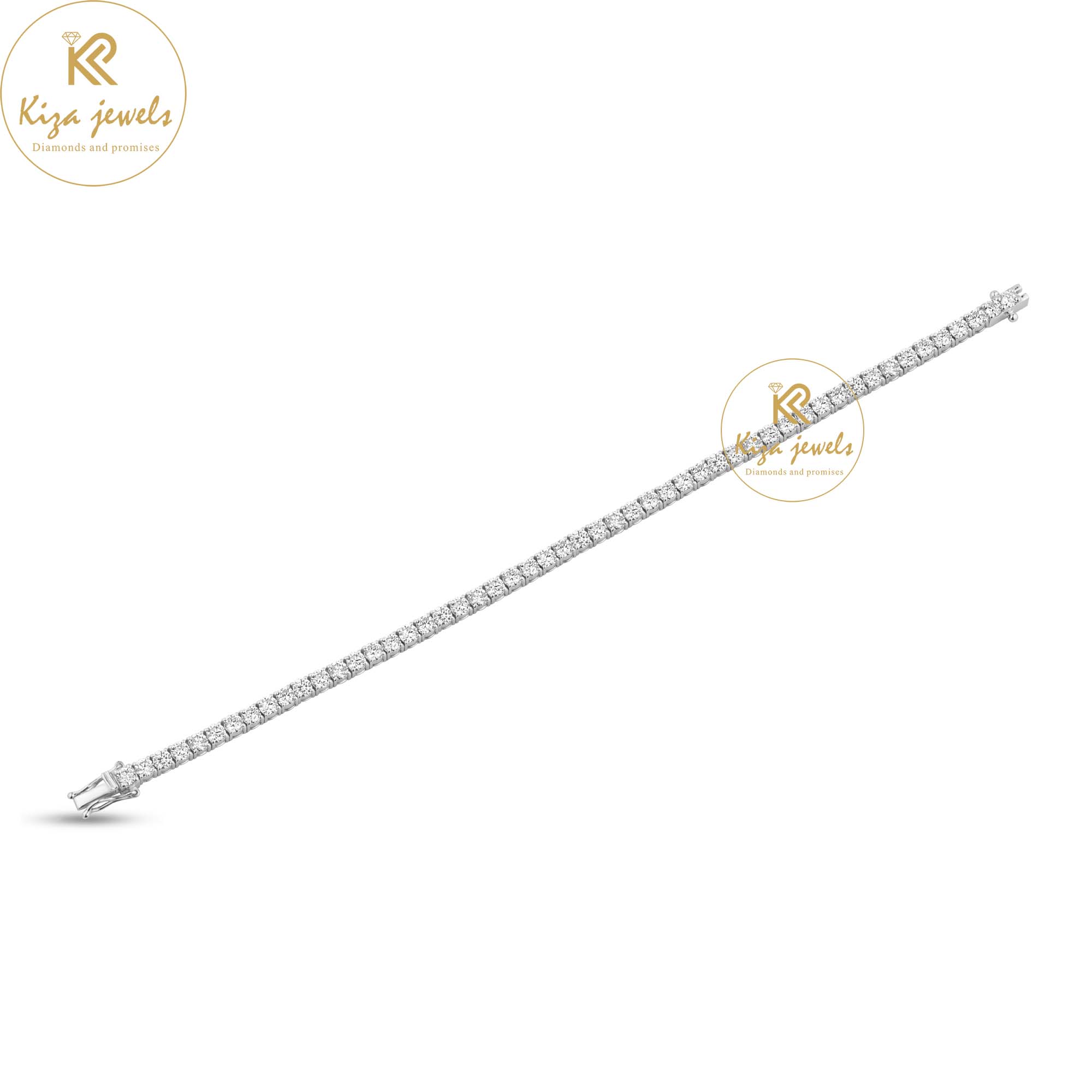 5.20 TDW Round Cut Diamond Bracelet Tennis Bracelet