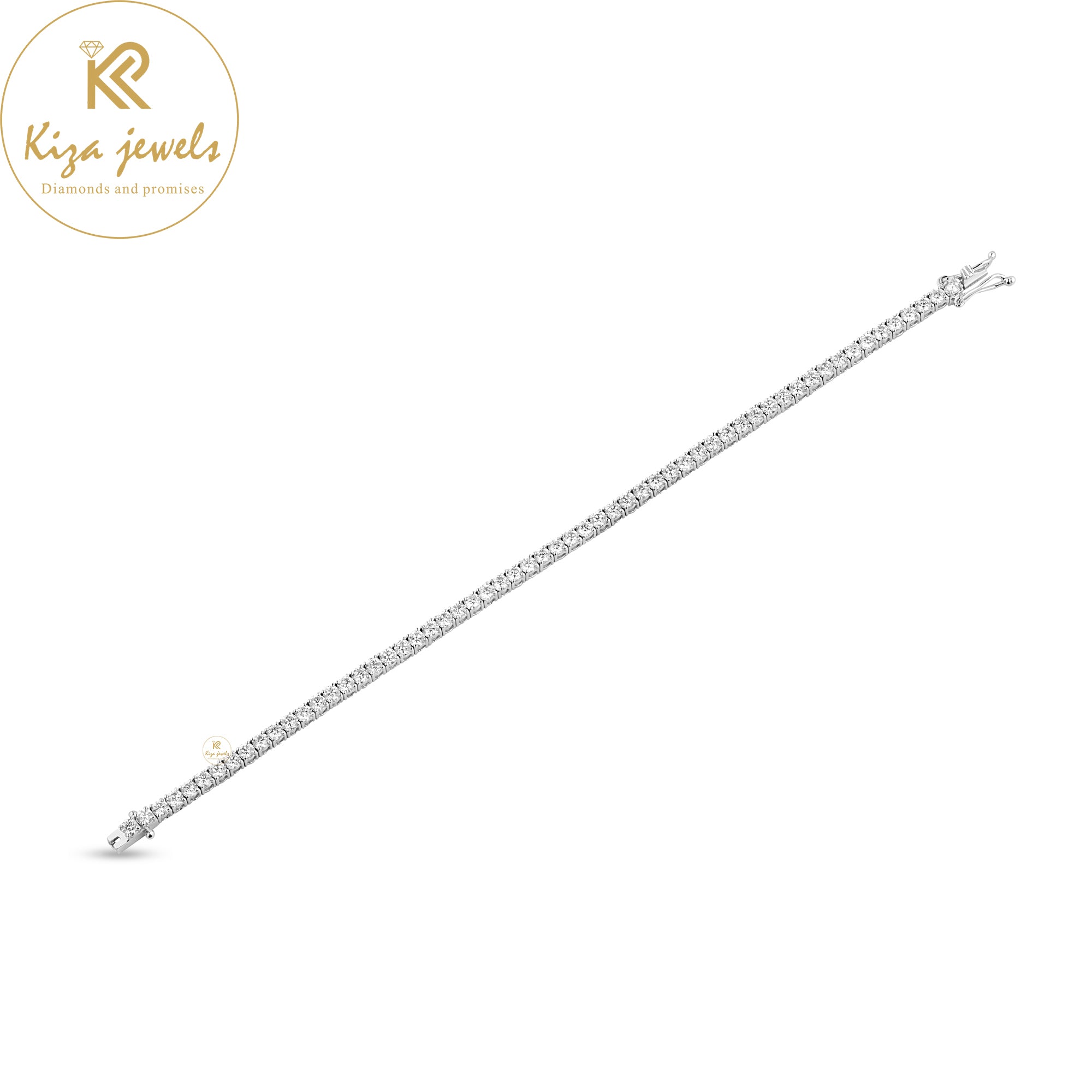 4.66 TDW Round Cut Diamond Tennis Bracelet