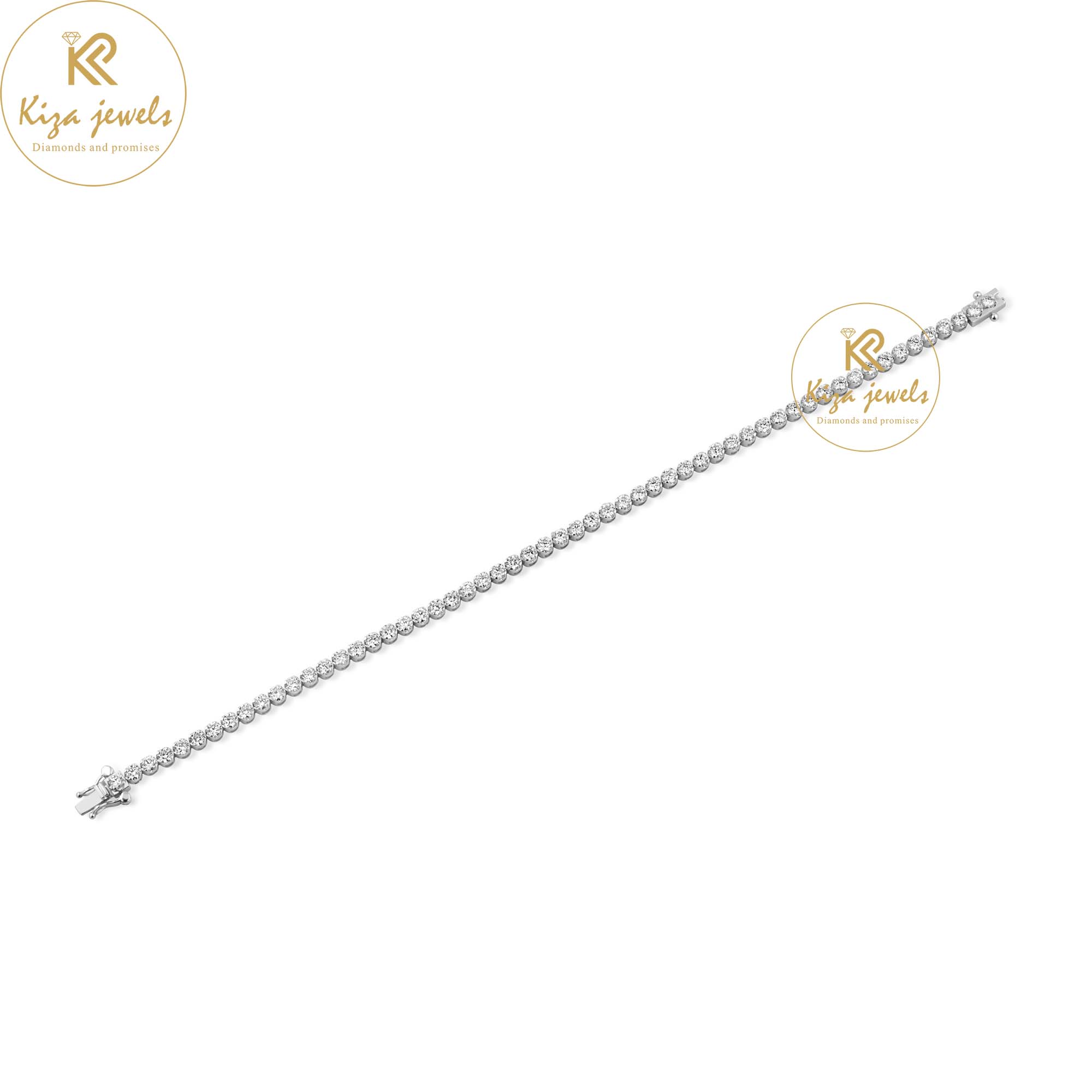 1.90 TDW Round Cut Diamond Tennis Bracelet