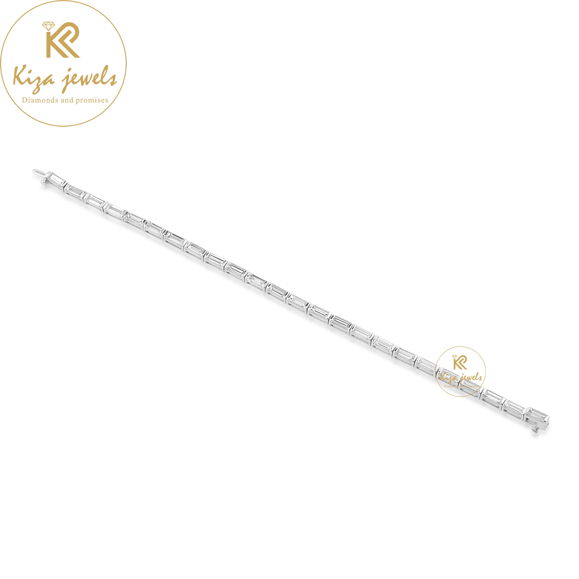 7.77 TDW Baguette Cut Diamond Tennis Bracelet