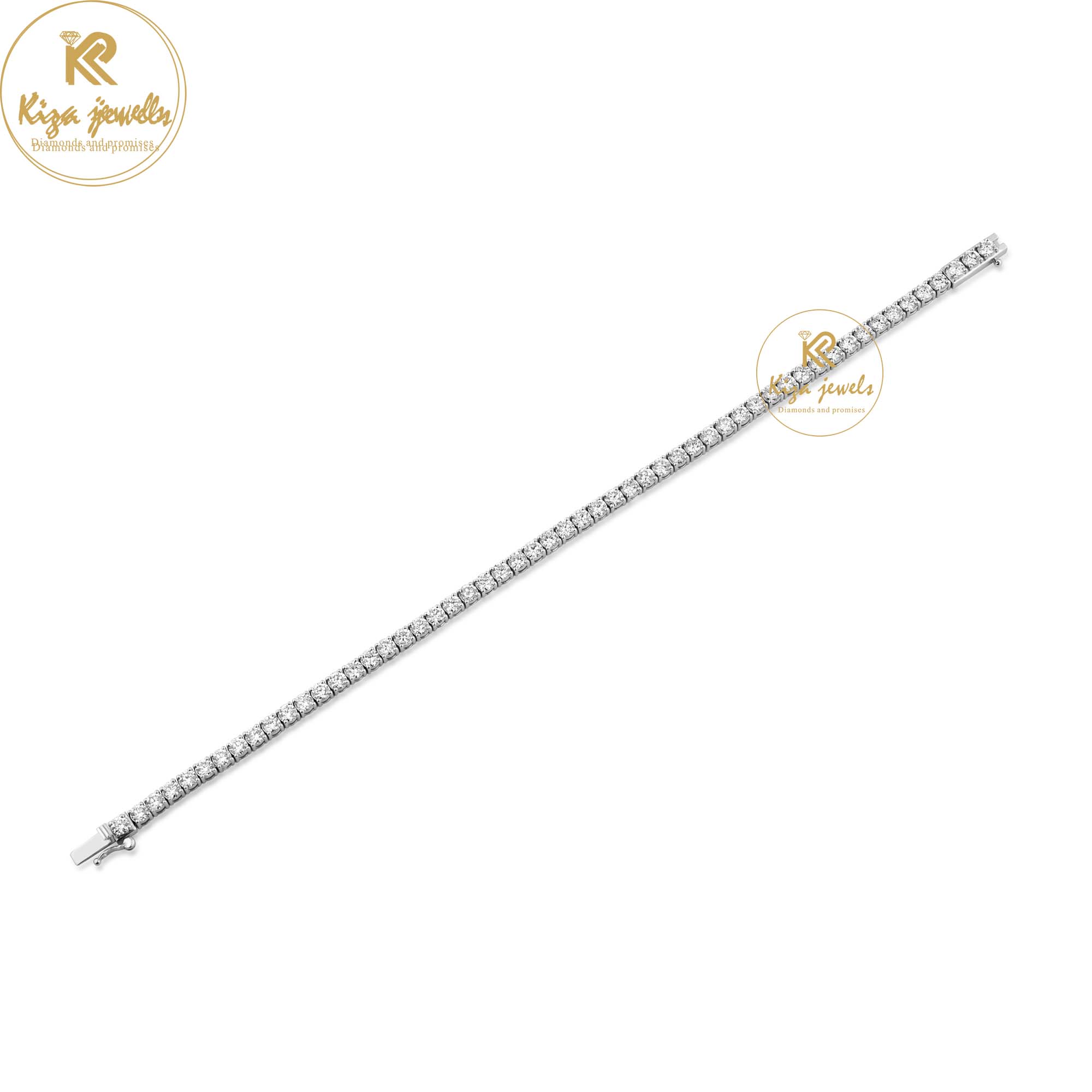 4.60 TDW Round Cut Diamond Tennis Bracelet