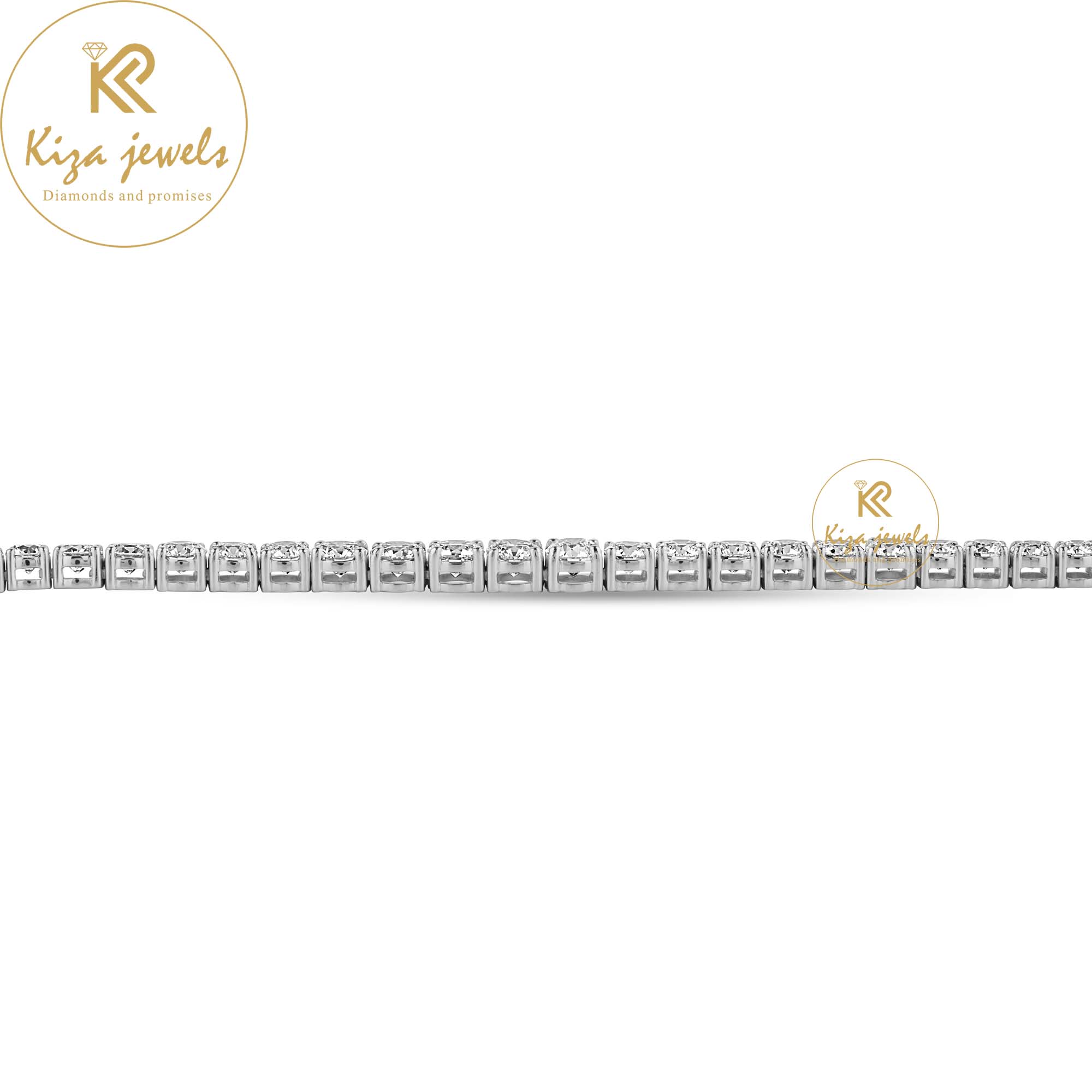 8.84 TDW Round Cut Diamond Tennis Bracelet