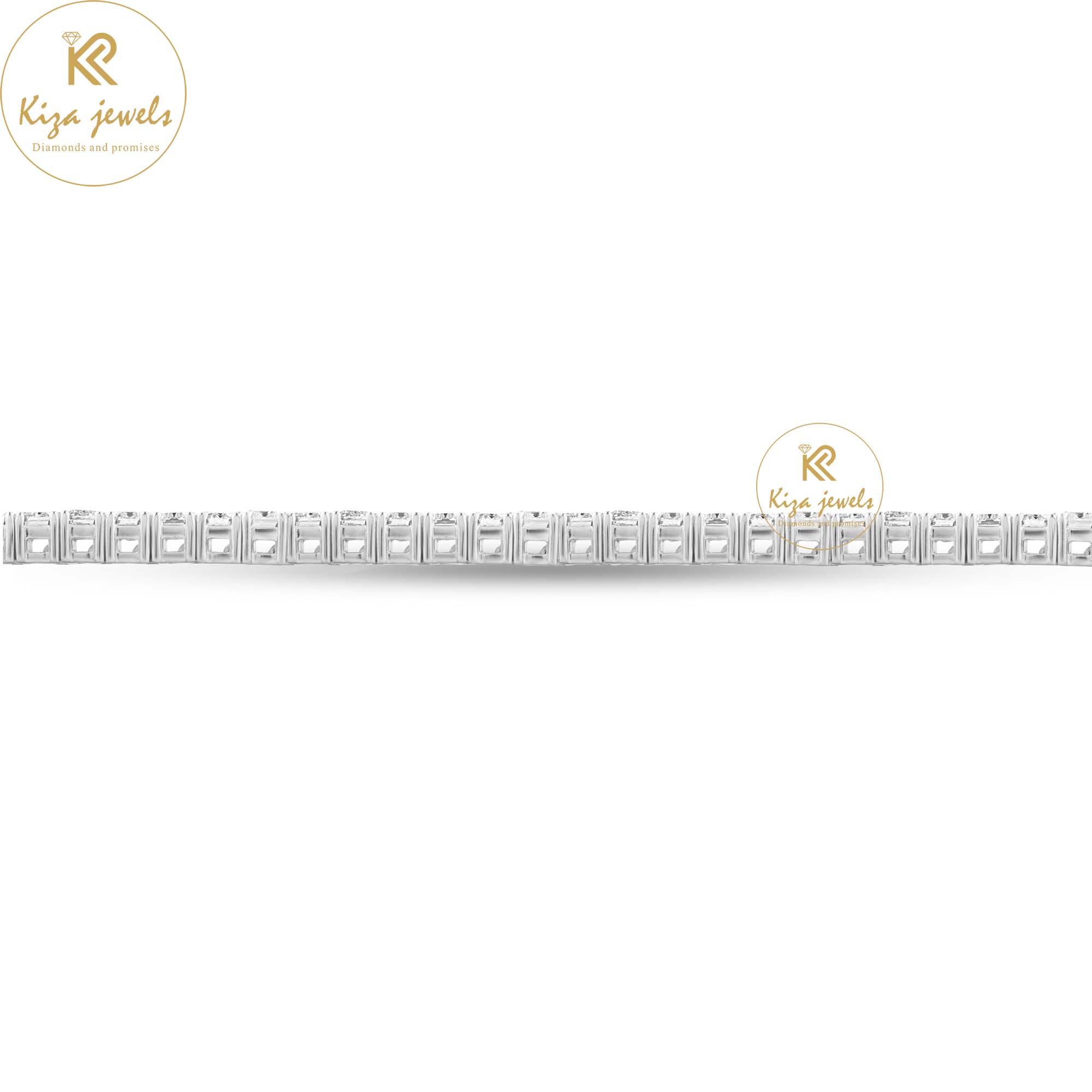 7.59 TDW Emerald Cut Diamond Tennis Bracelet