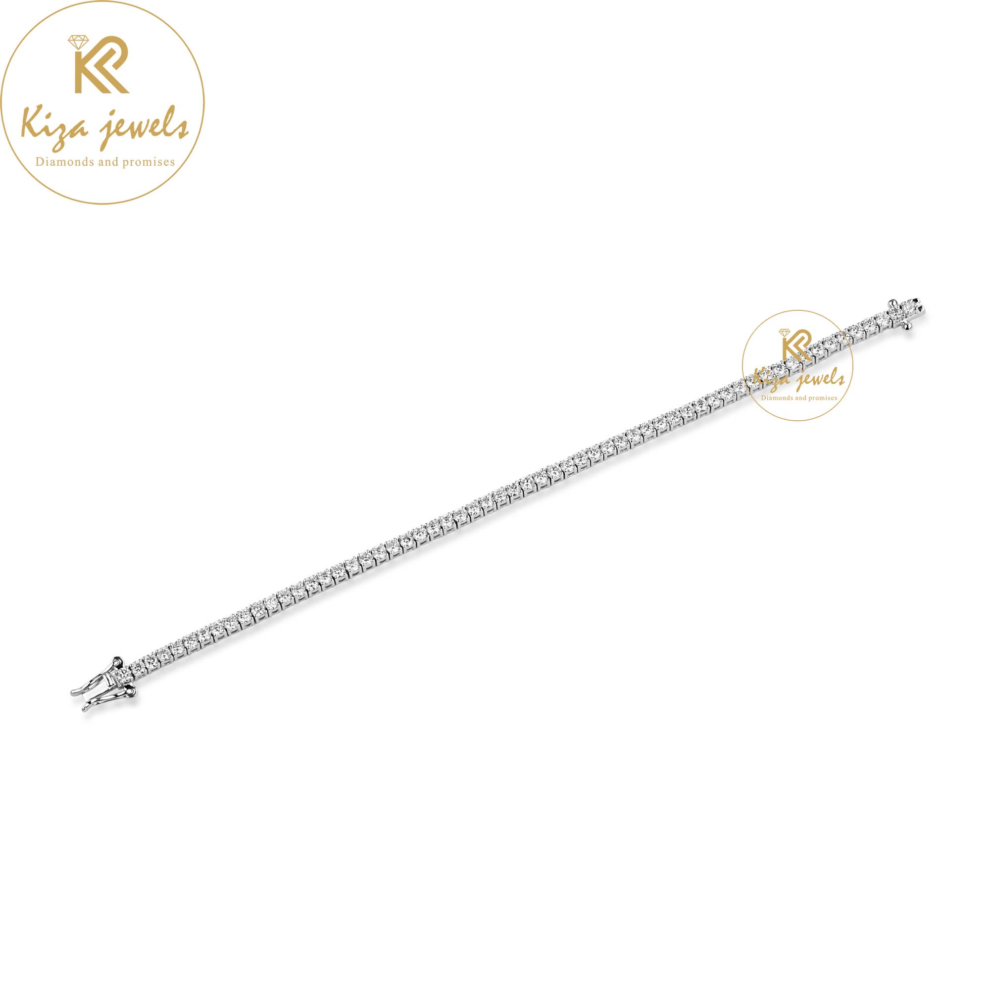 8.84 TDW Round Cut Diamond Tennis Bracelet