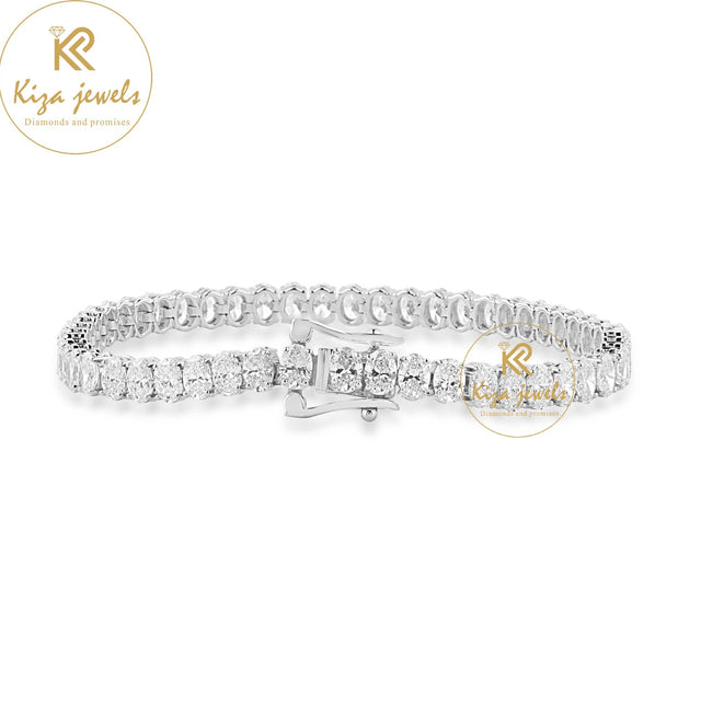 8.40 TDW Oval Cut Diamond Tennis Bracelet