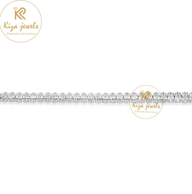 8.40 TDW Oval Cut Diamond Tennis Bracelet