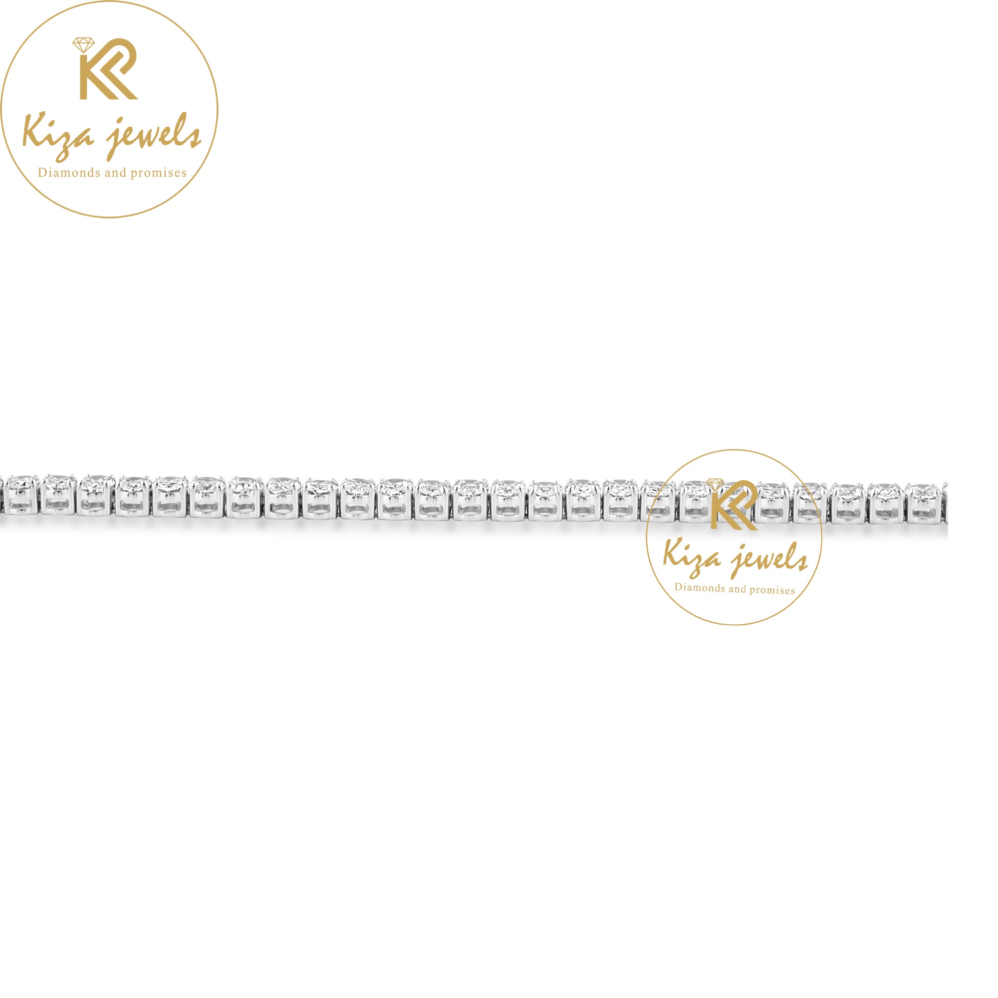 8.40 TDW Oval Cut Diamond Tennis Bracelet