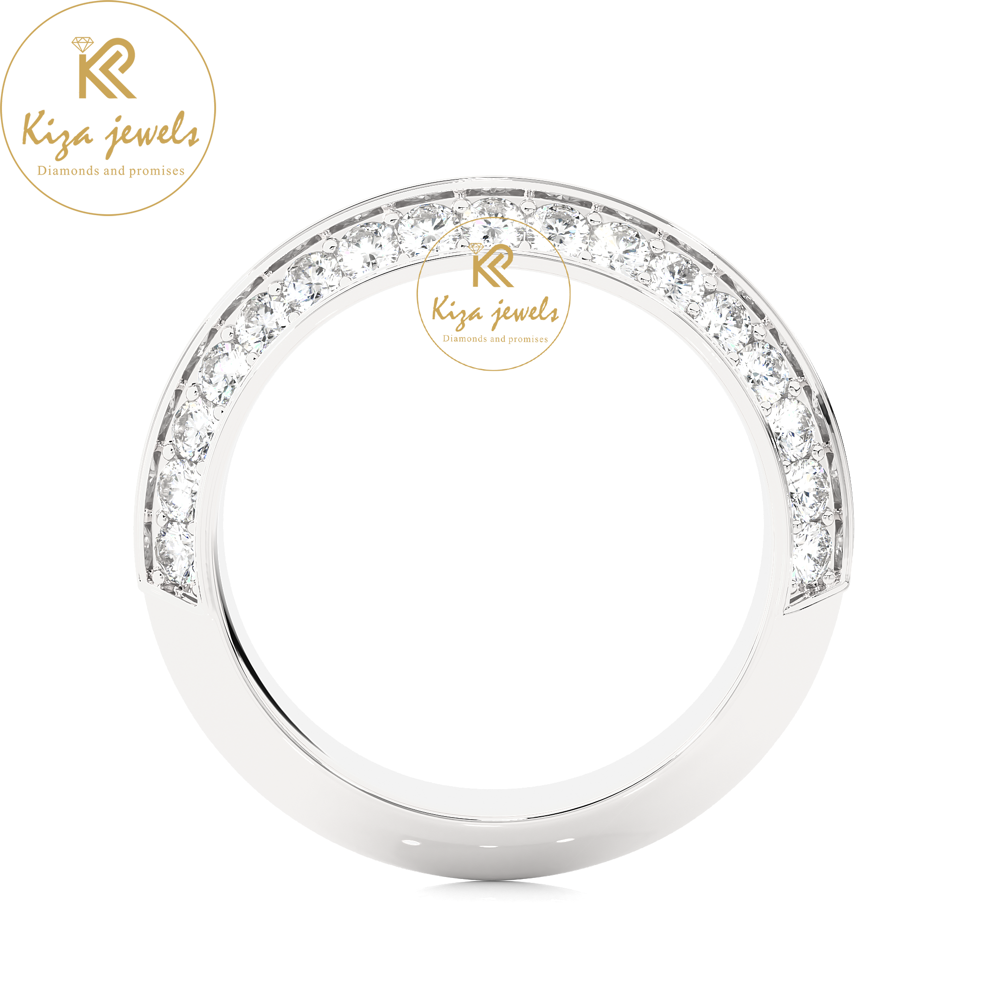 1.02 TDW Round Cut Women's Diamond Band Ring