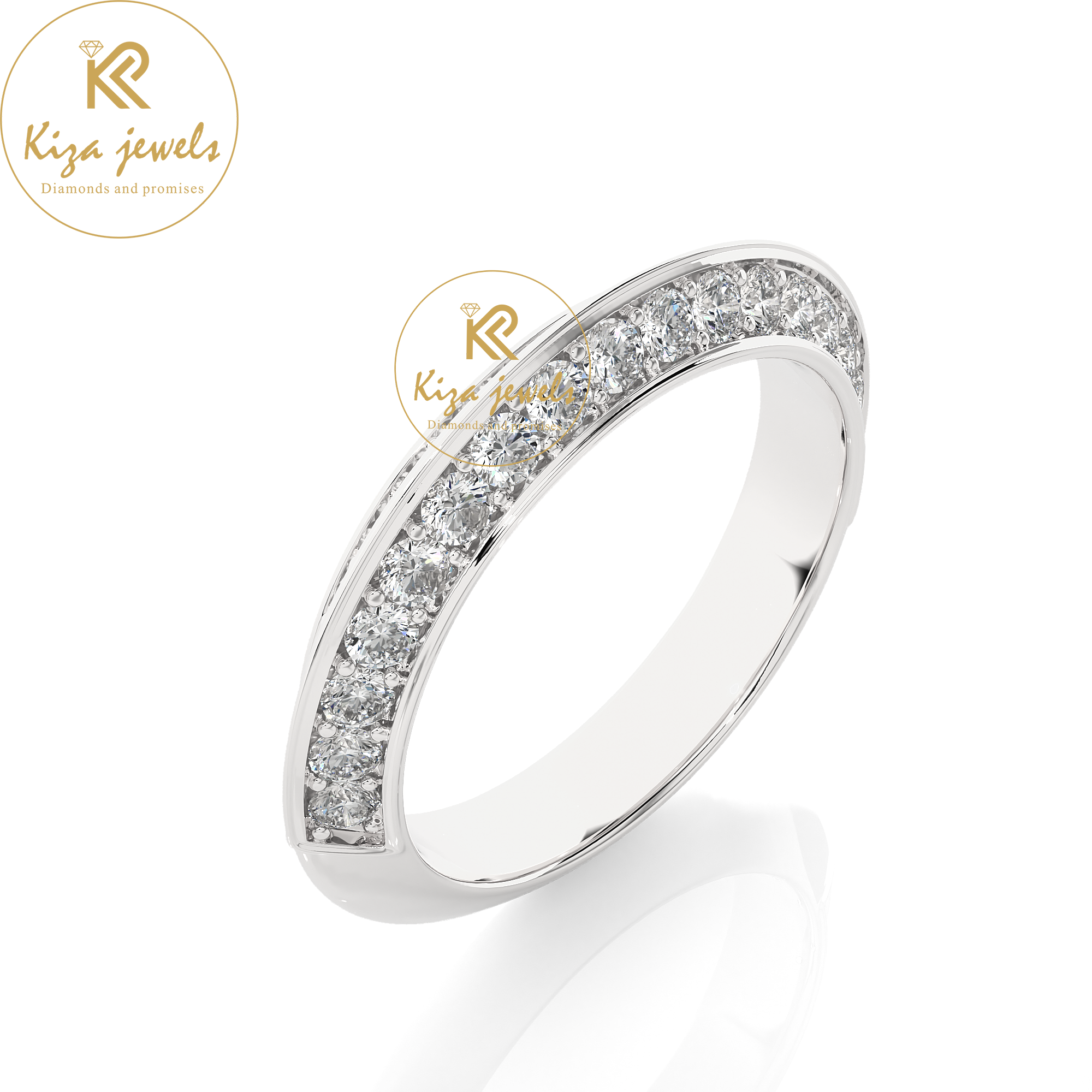 1.02 TDW Round Cut Women's Diamond Band Ring