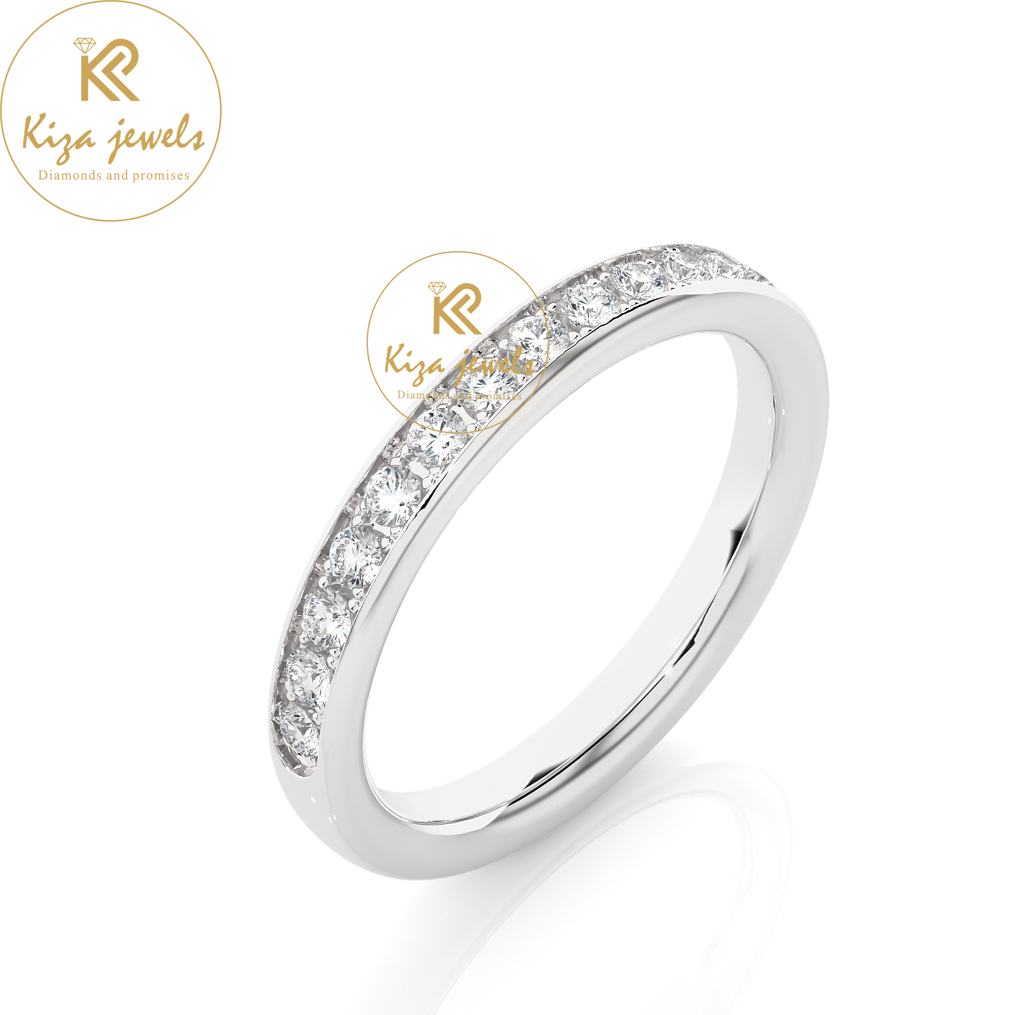 0.35 TDW Round Cut Women's Diamond Band Ring