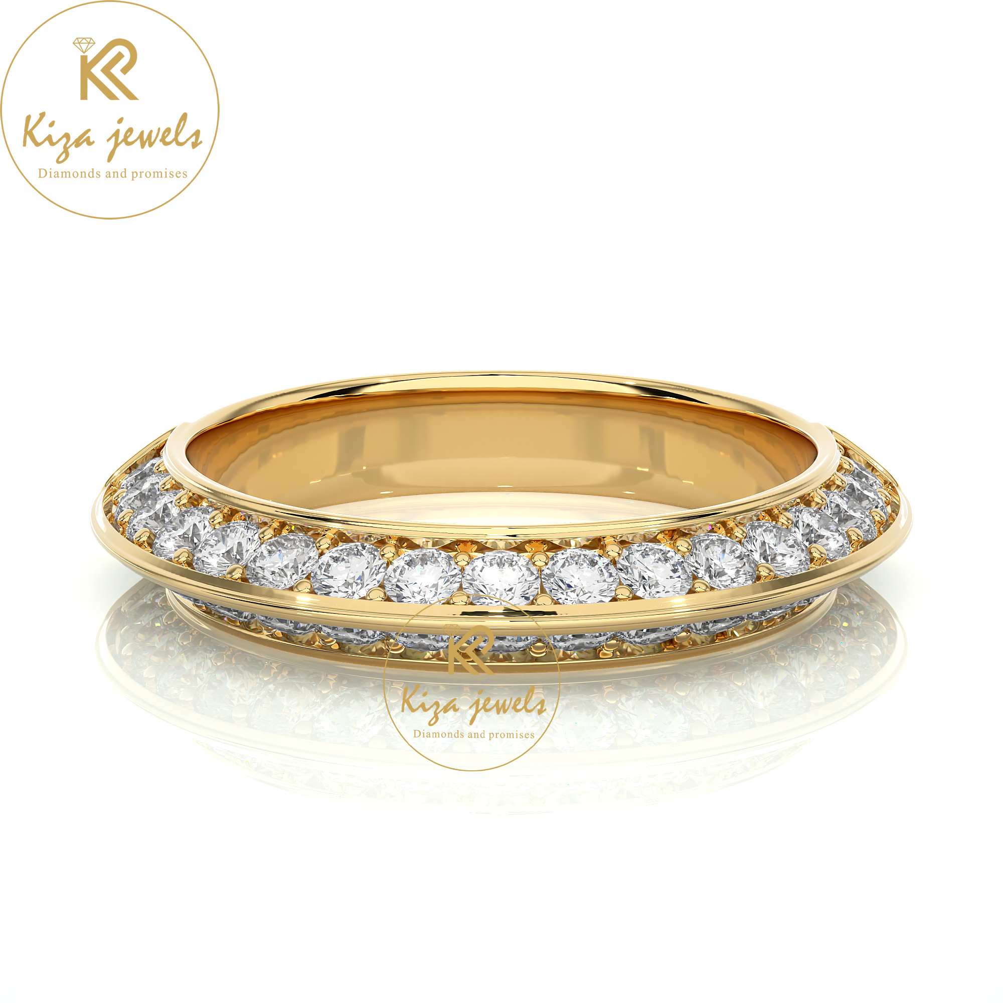 1.02 TDW Round Cut Women's Diamond Band Ring