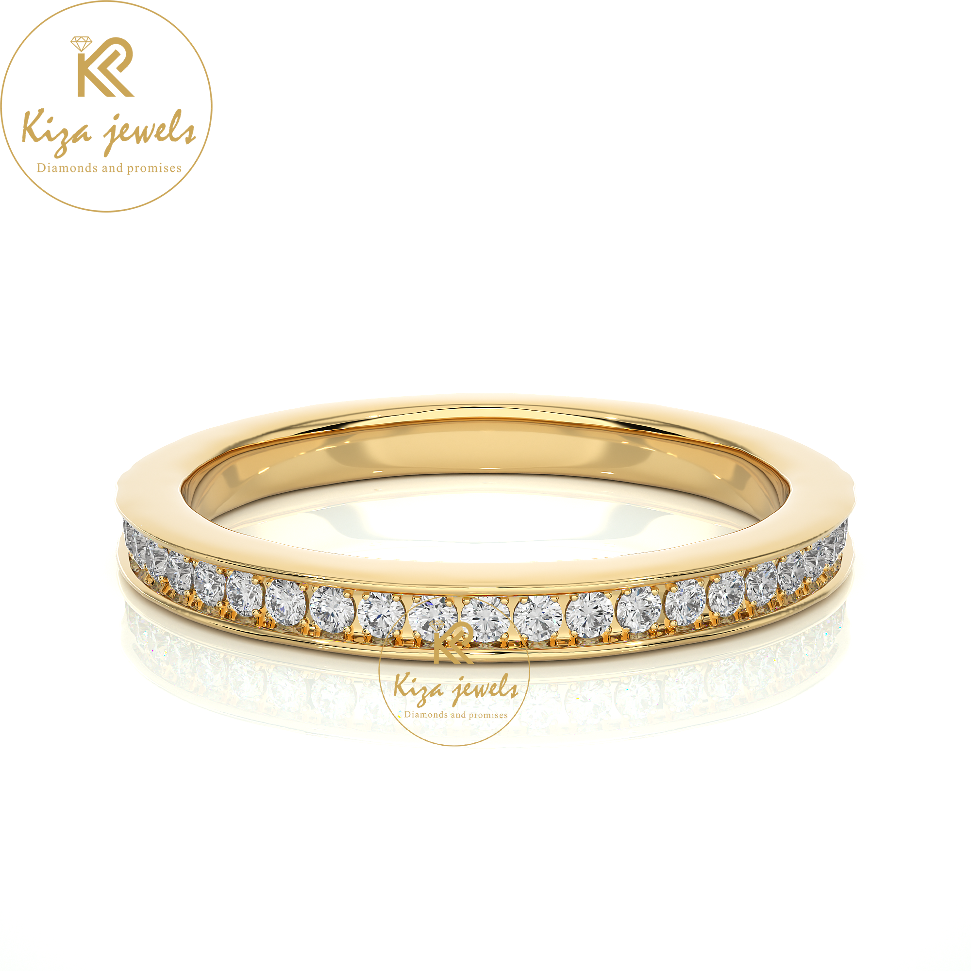 0.19 TDW Round Cut Women's Diamond Band Ring