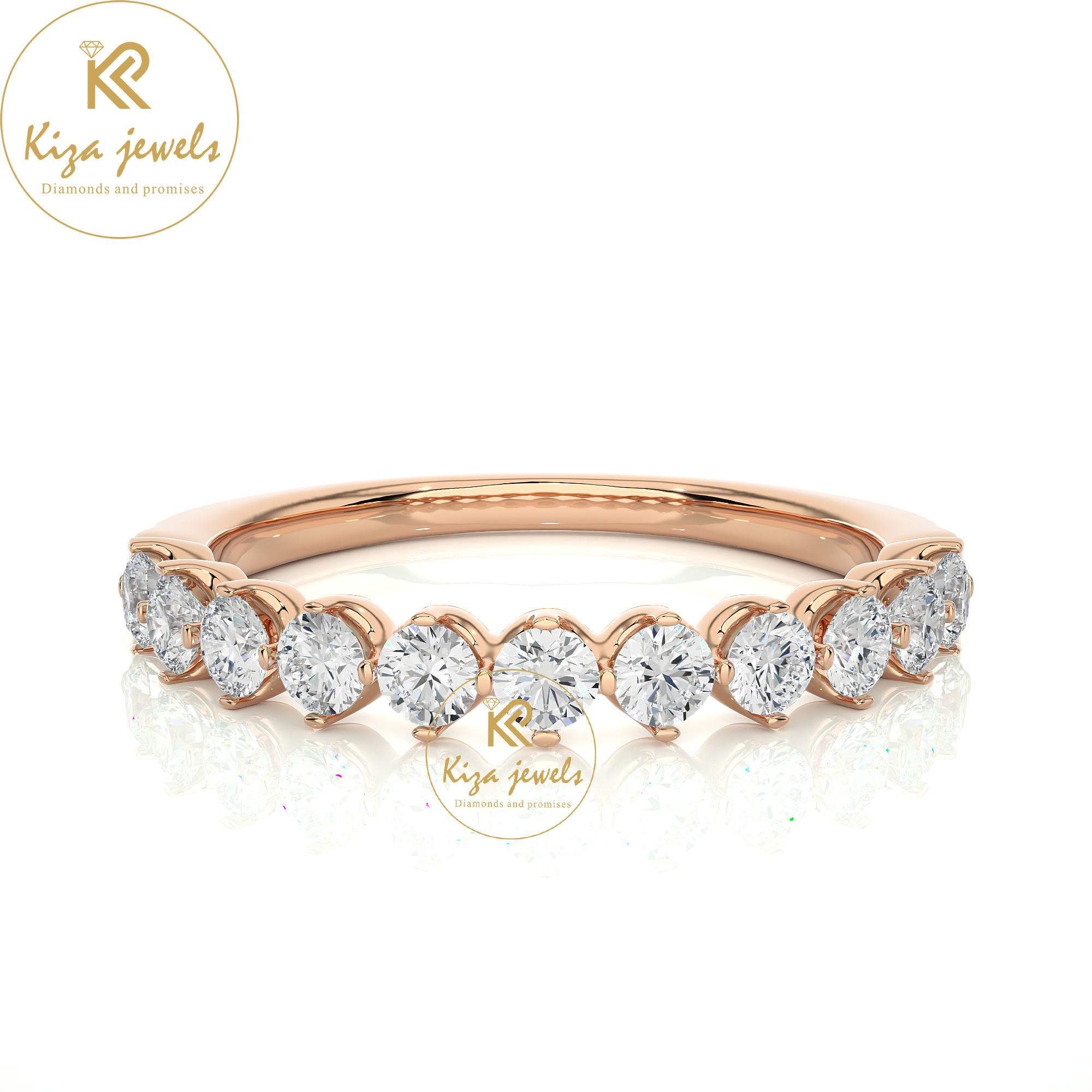 0.57 TDW Round Cut Women's Engagement Diamond Ring