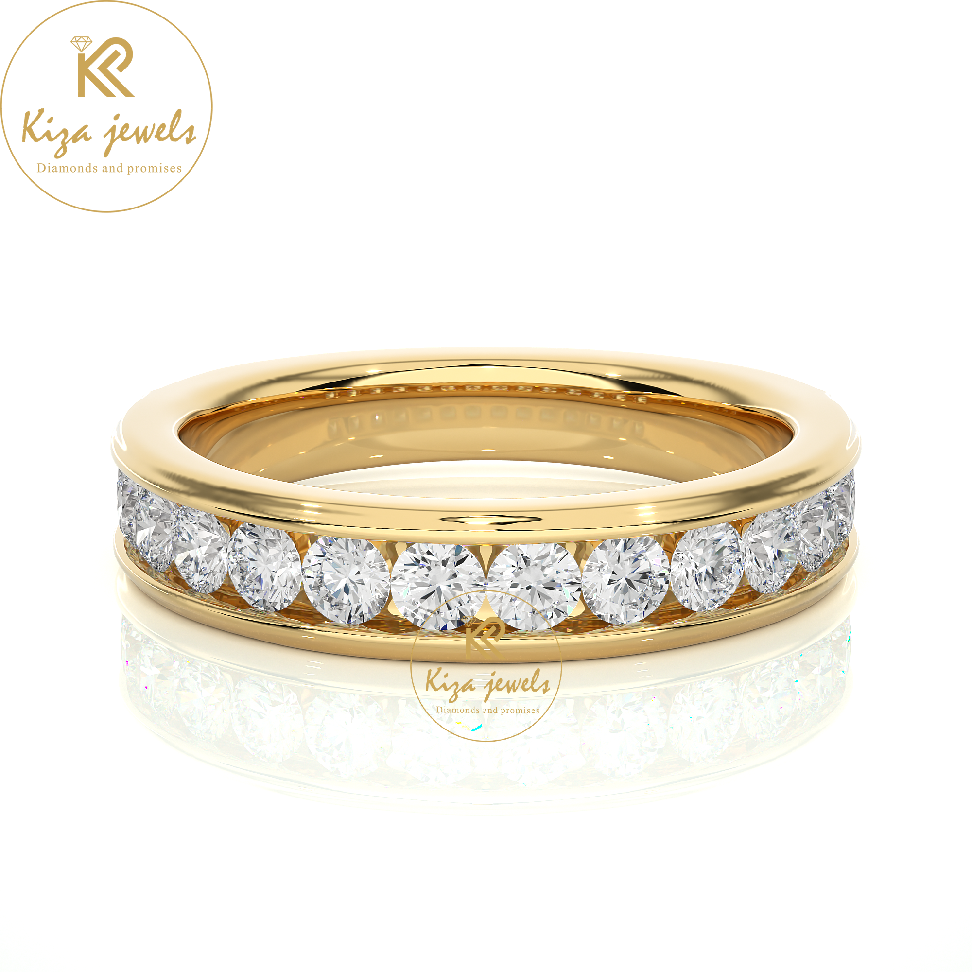 0.92 TDW Round Cut Women's Diamond Band Ring