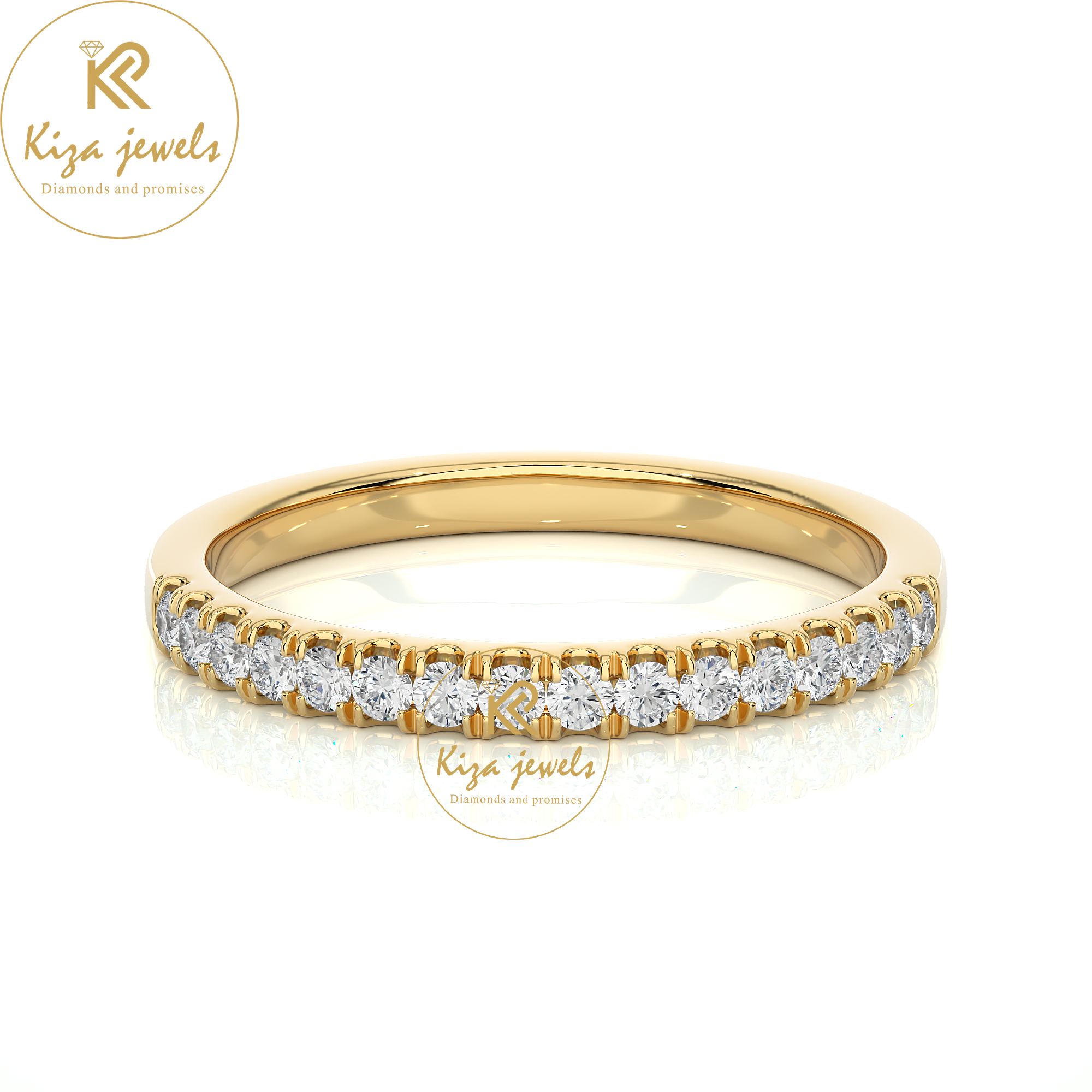 0.25 TDW Round Cut Women's Diamond Band Ring