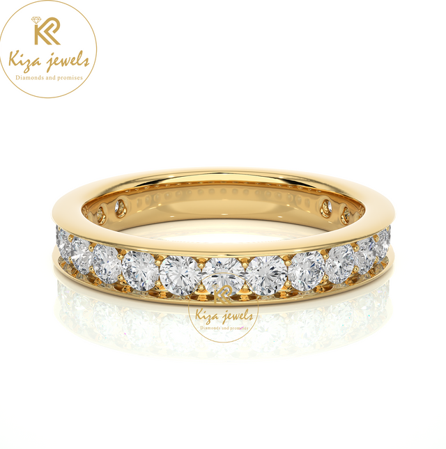 1.12 TDW Round Cut Women's Diamond Band Ring