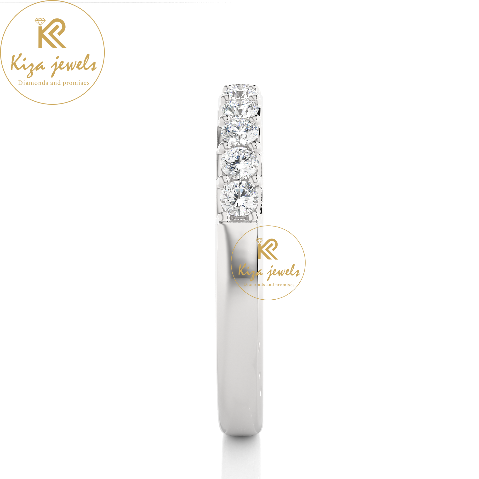 0.40 TDW Round Cut Women's Diamond Band Ring