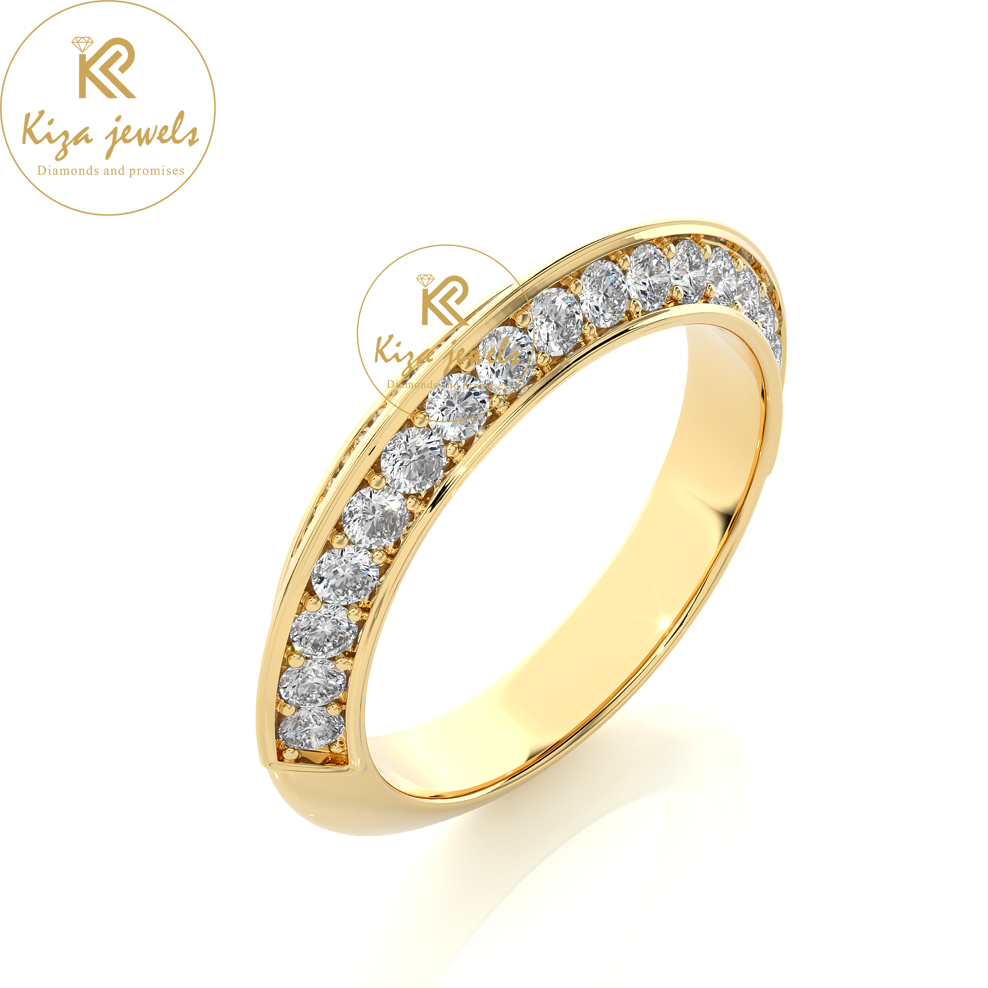 1.02 TDW Round Cut Women's Diamond Band Ring