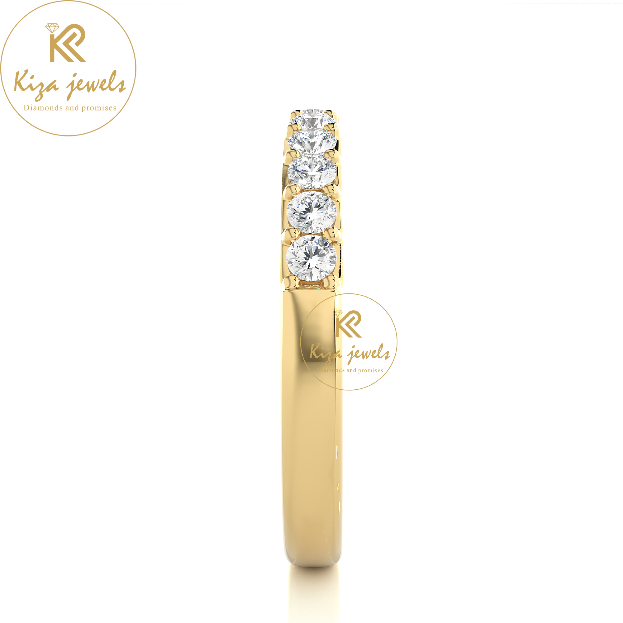 0.40 TDW Round Cut Women's Diamond Band Ring