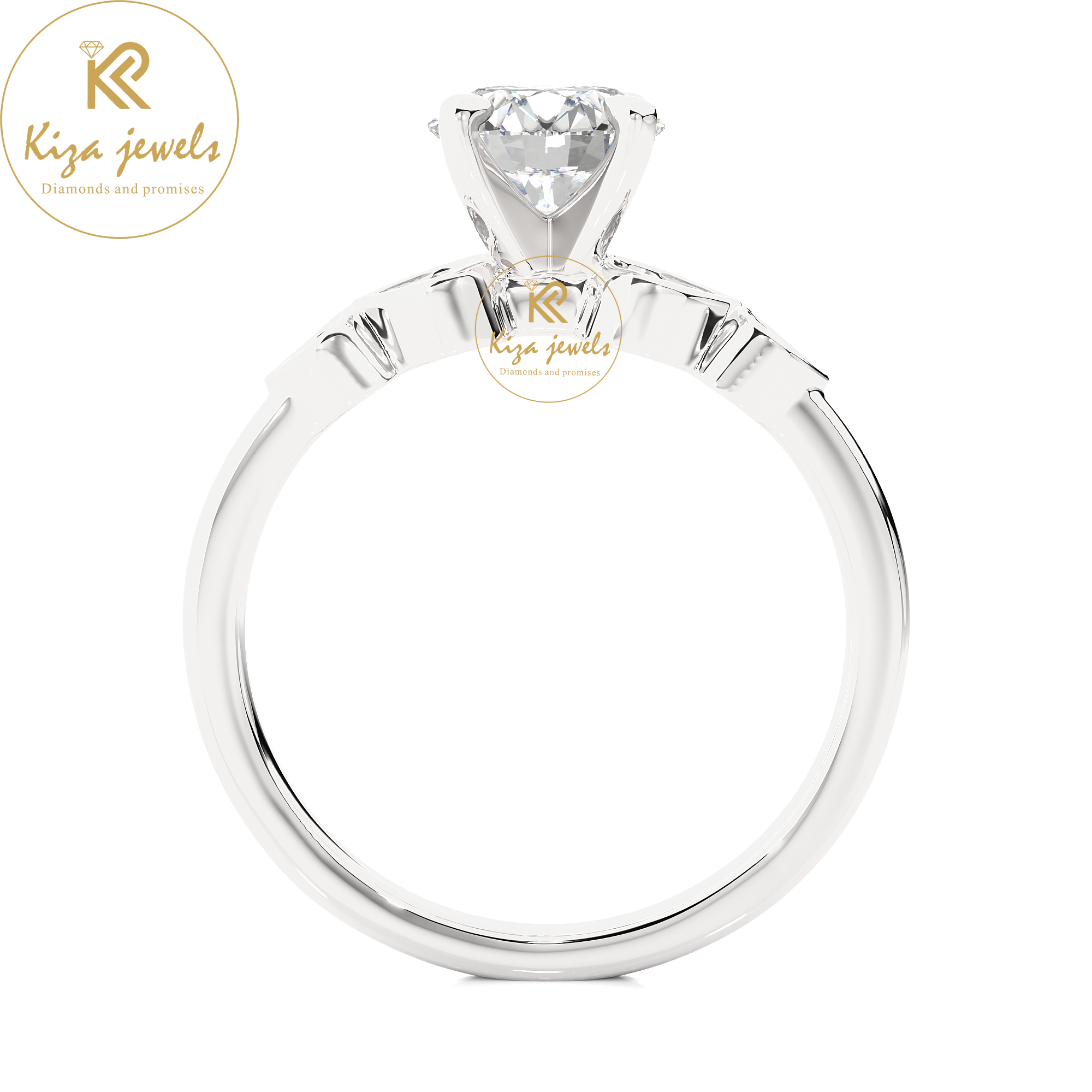 1.21 TDW Round Cut Women's Engagement Diamond Ring