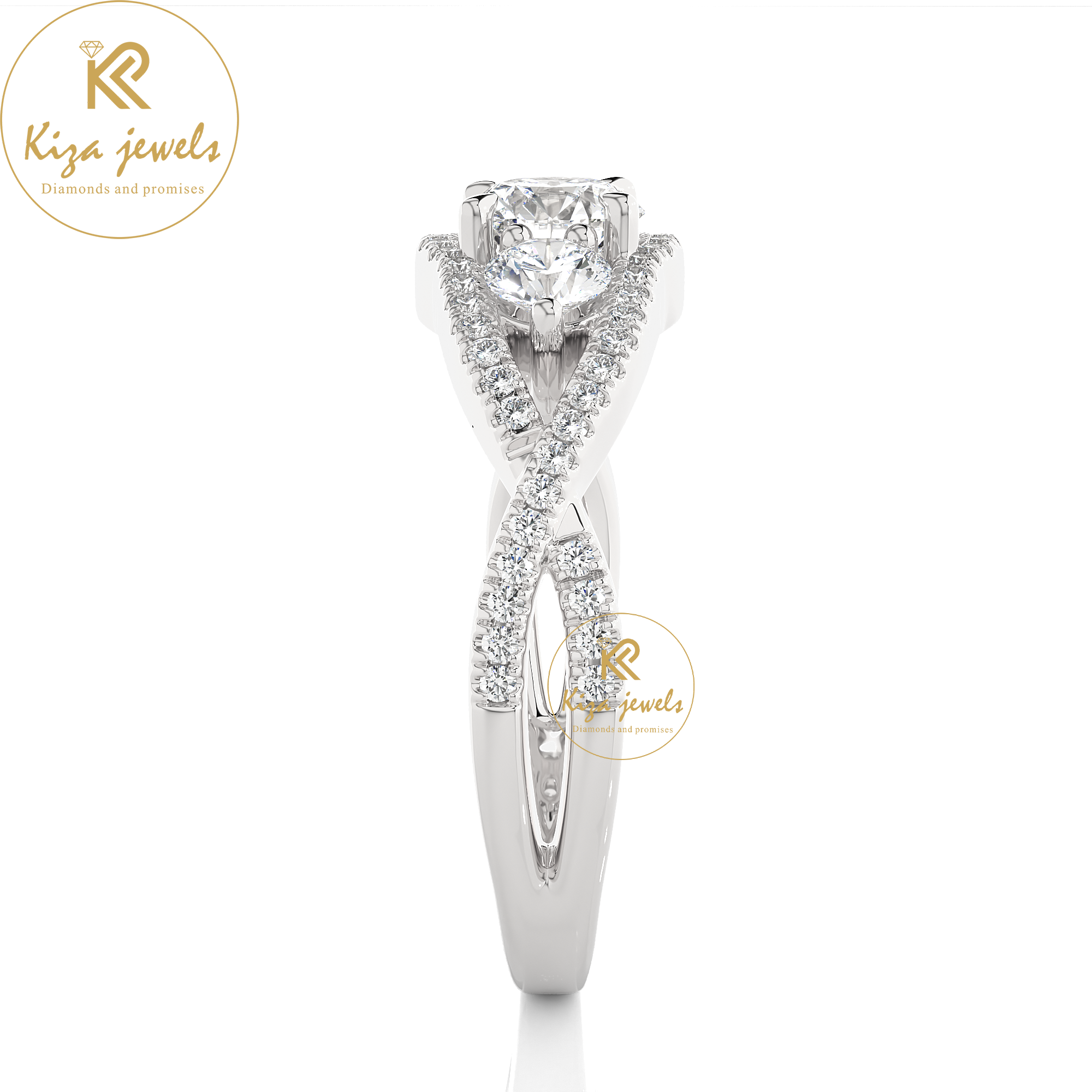 1.07 TDW Round Cut Women's Engagement Diamond Ring