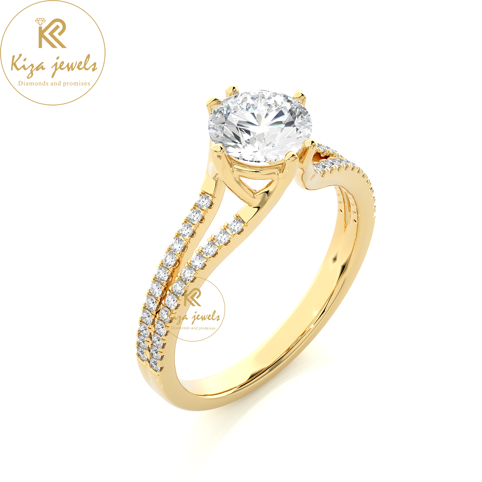 1.05 TDW Round Cut Women's Engagement Diamond Ring