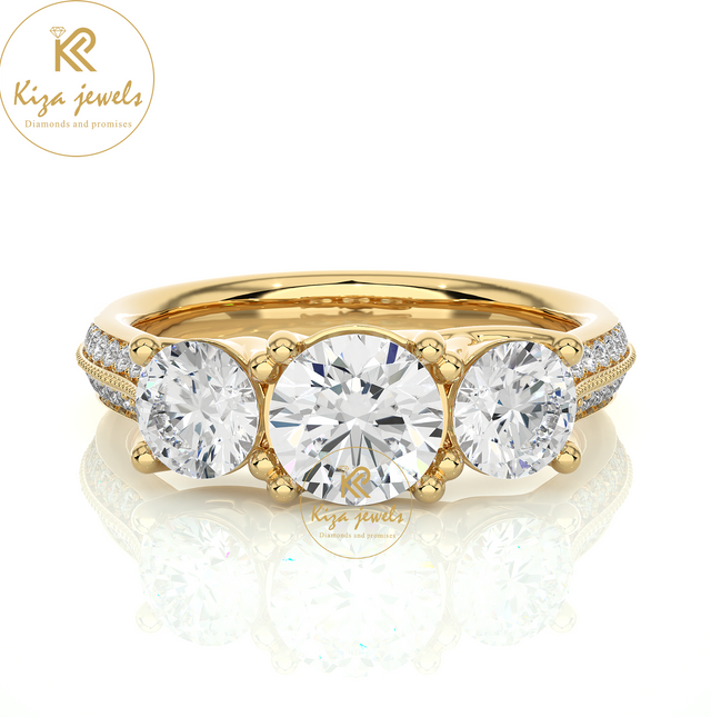 2.23 TDW Round Cut Women's Engagement Diamond Ring