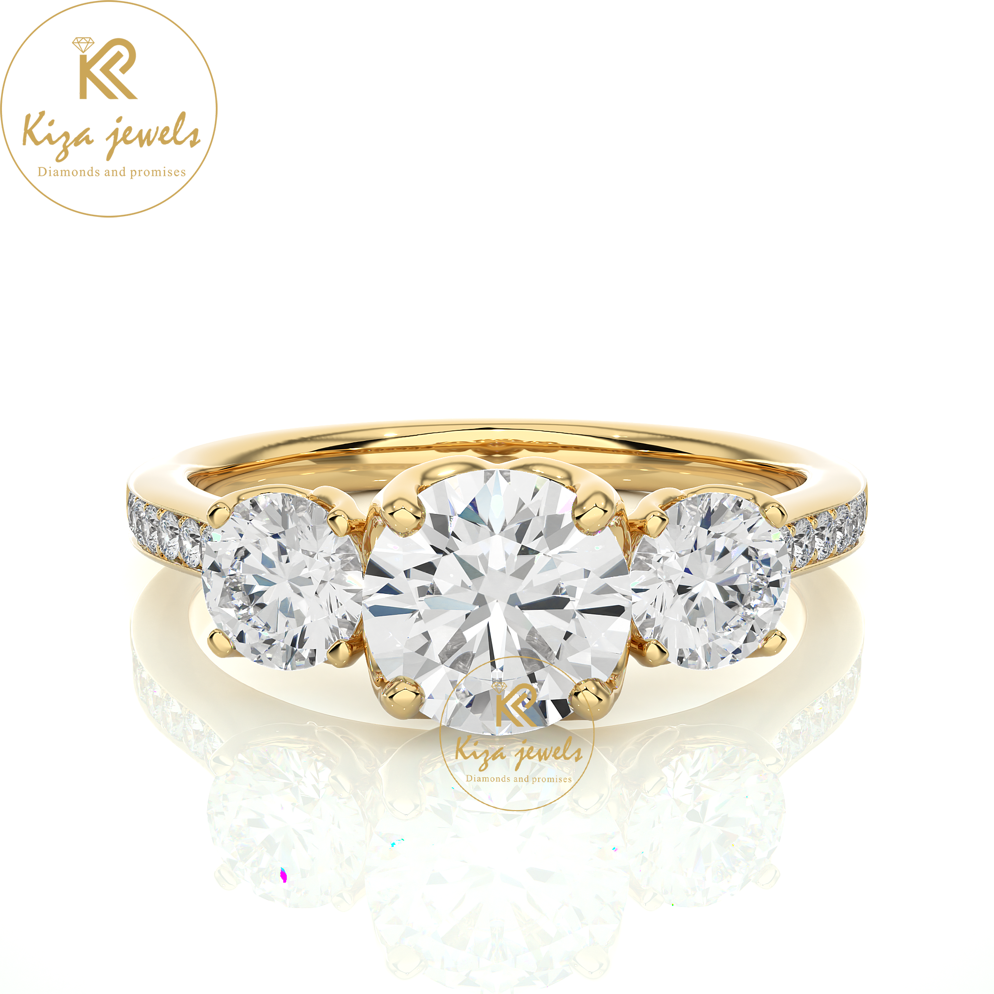 1.80 TDW Round Cut Women's Engagement Diamond Ring