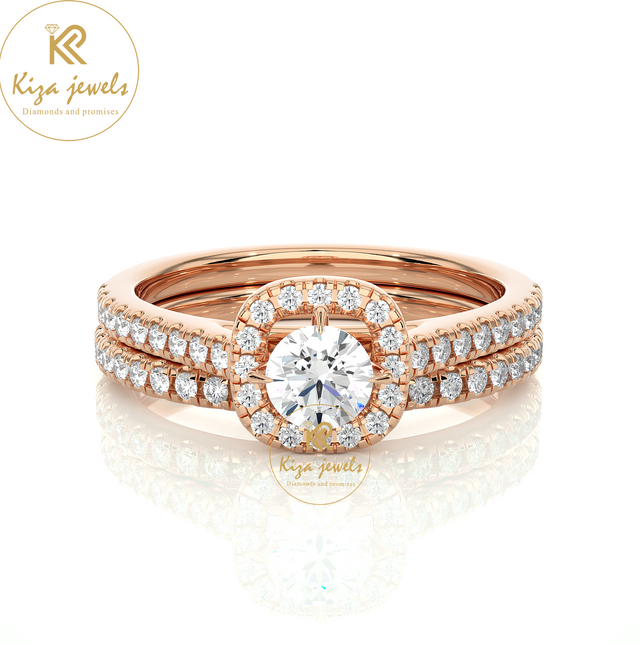 1.31 TDW Round Cut Women's Engagement Diamond Ring