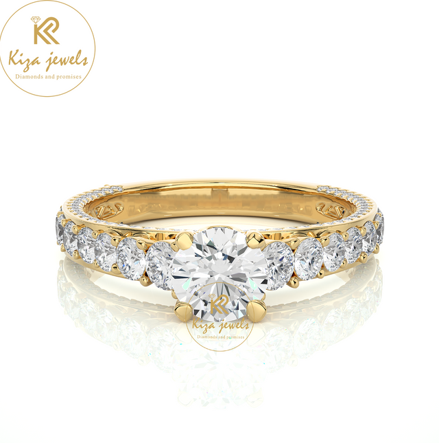 1.79 TDW Round Cut Women's Engagement Diamond Ring