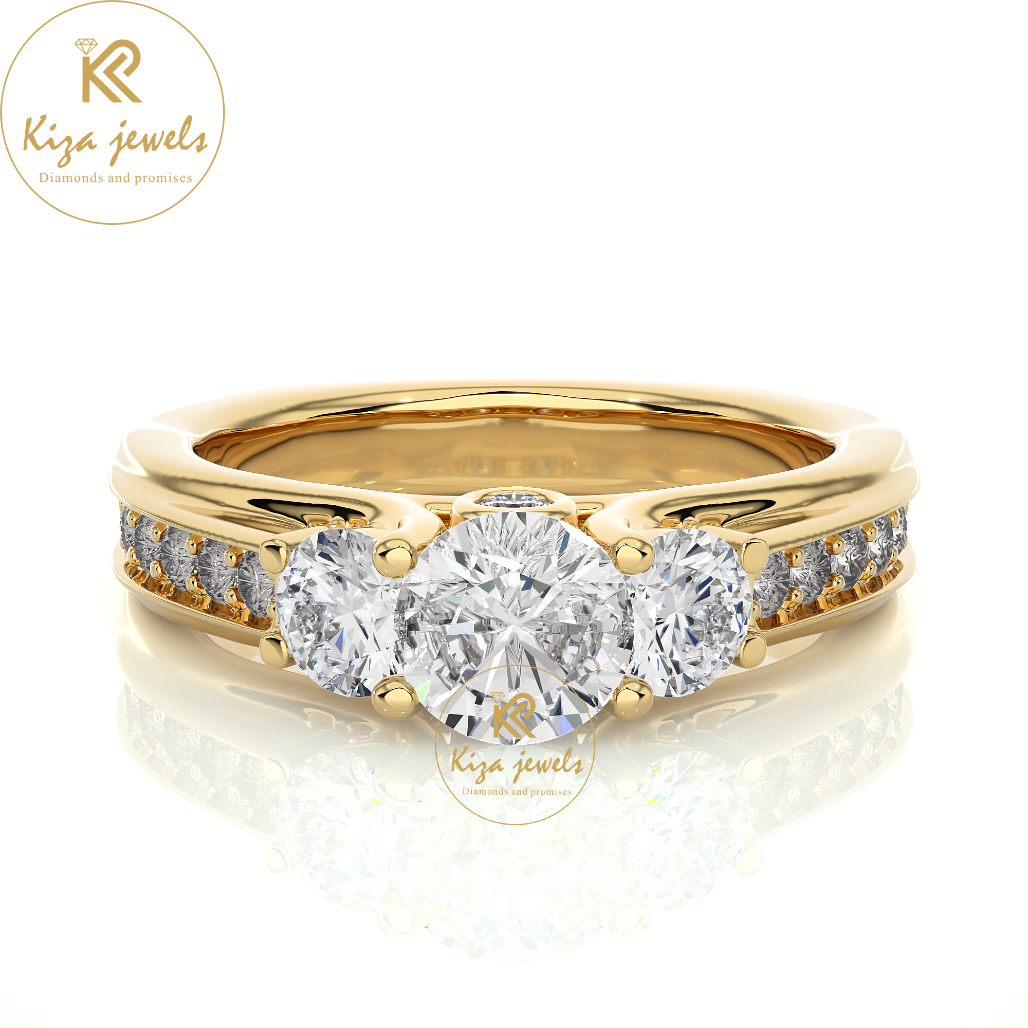 1.70 TDW Round Cut Women's Engagement Diamond Ring