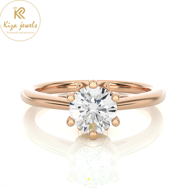1.05 TDW Round Cut Women's Engagement Diamond Ring