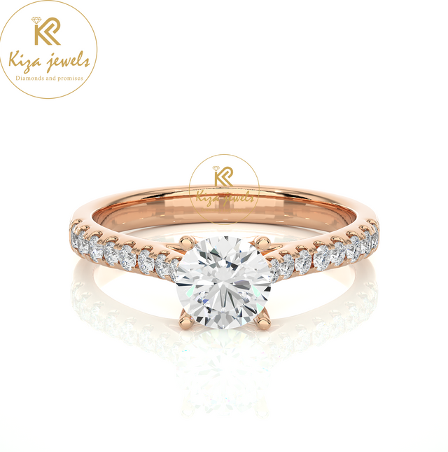 0.85 TDW Round Cut Women's Engagement Diamond Ring