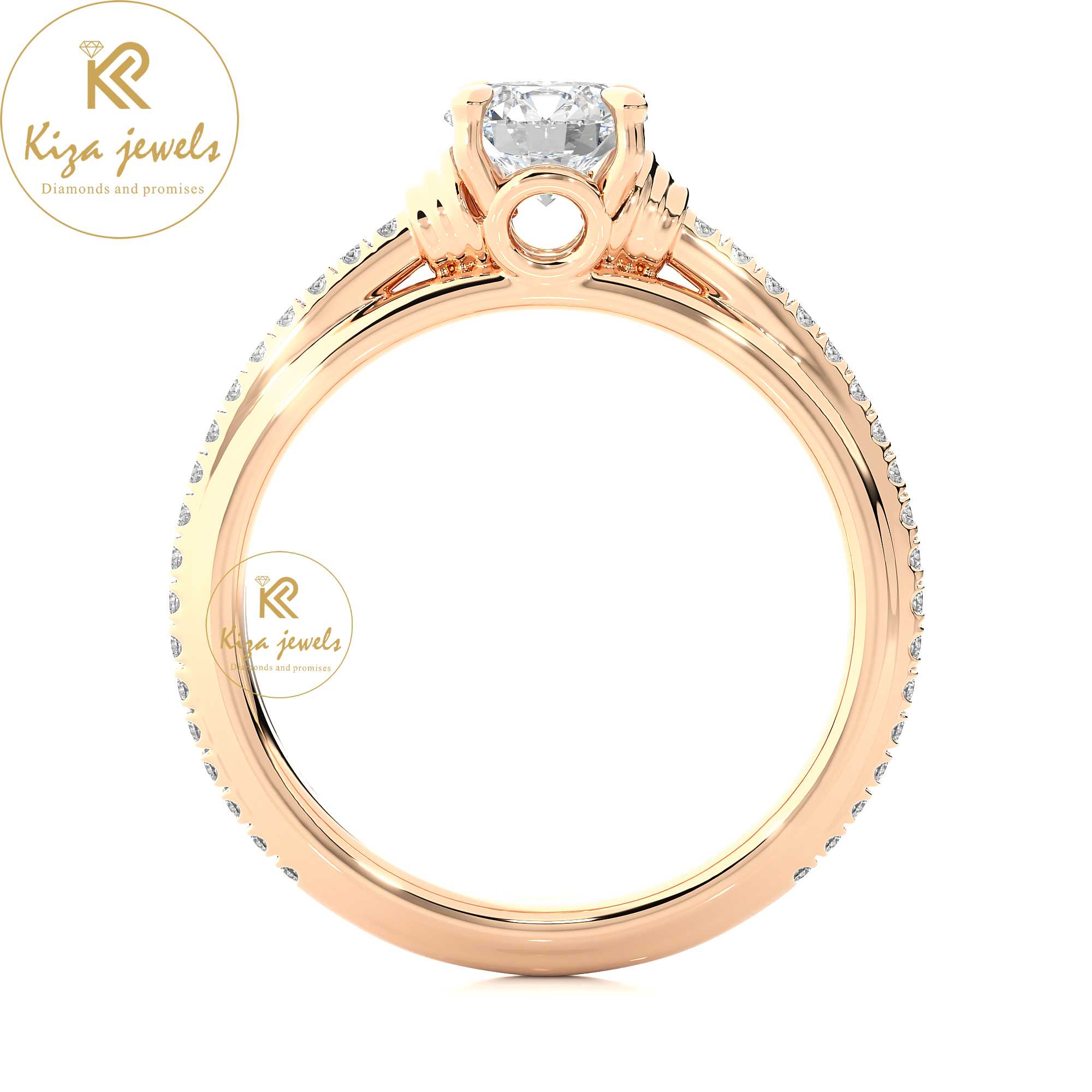 1.26 TDW Round Cut Women's Engagement Diamond Ring