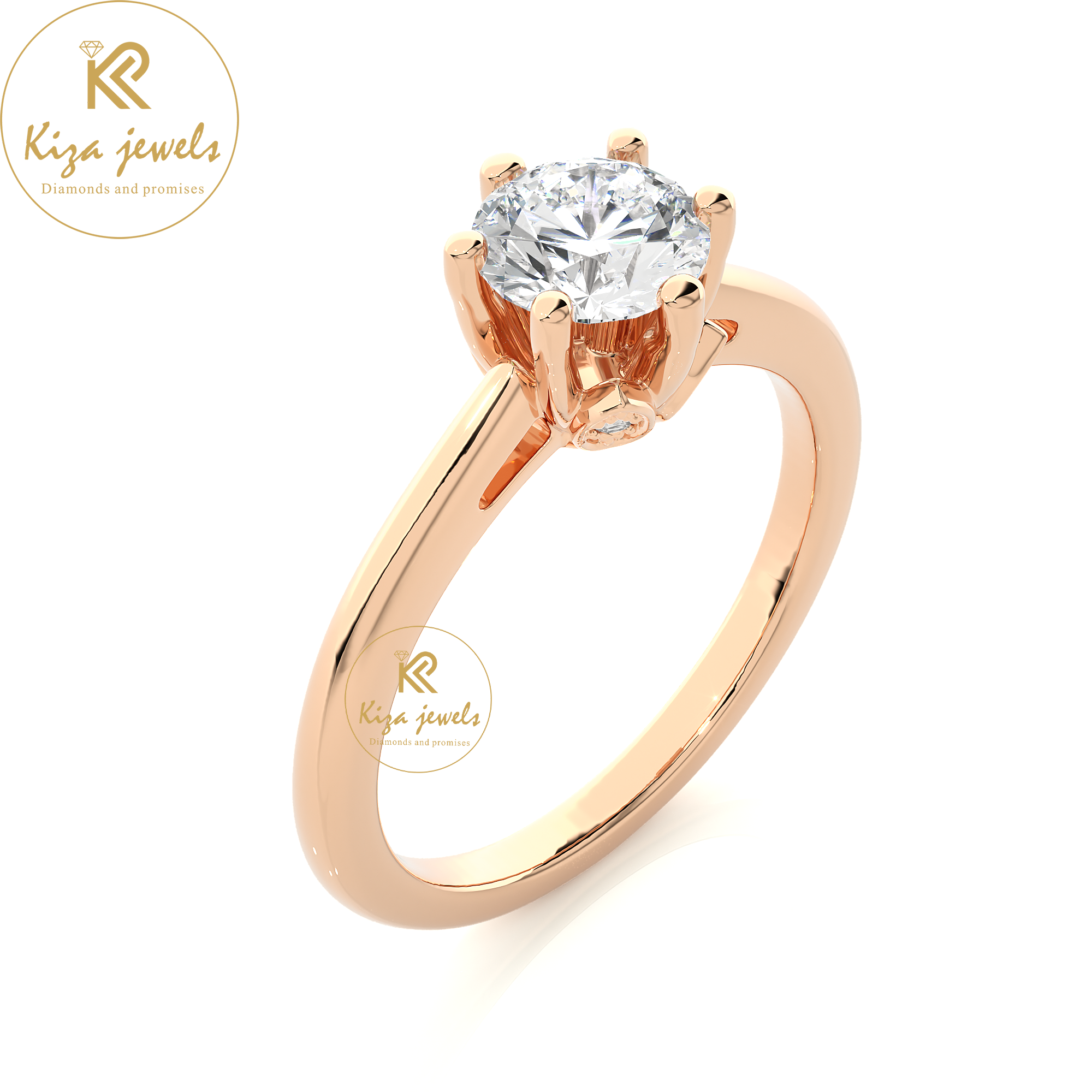 1.05 TDW Round Cut Women's Engagement Diamond Ring